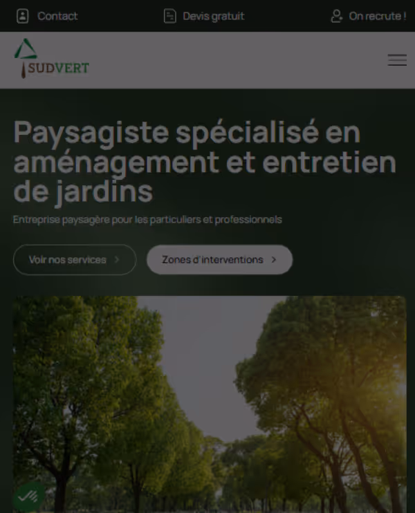 Site web premium Paysagiste Sudvert