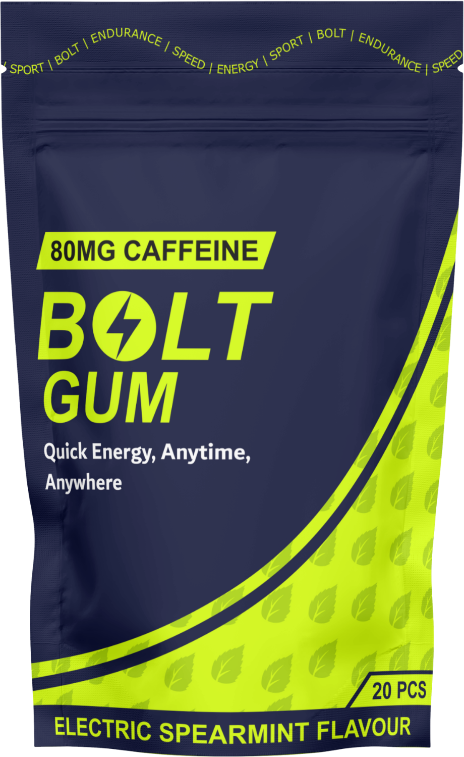 A pouch of bolt energy gum