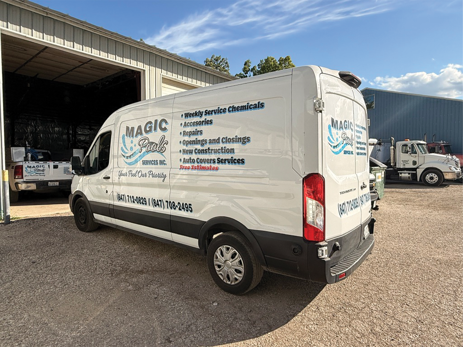 Custom Van Decals - Pool Service Company