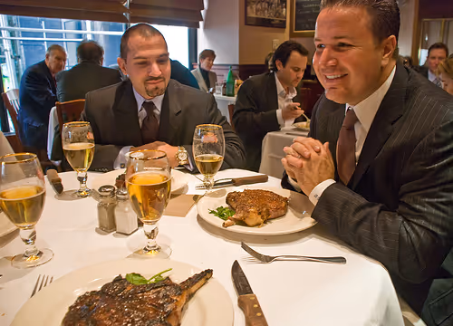 drinks at professional lunch