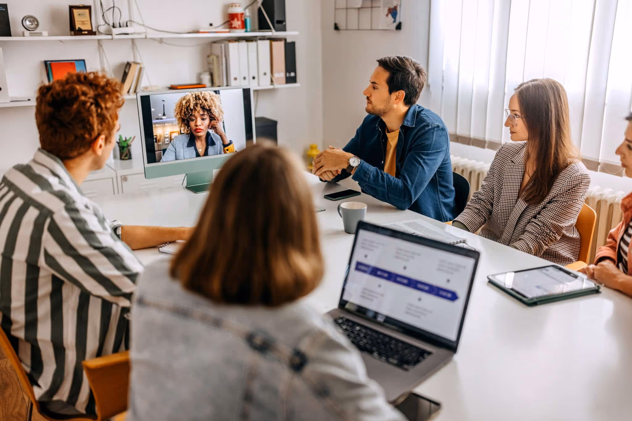 Hybrid office meeting