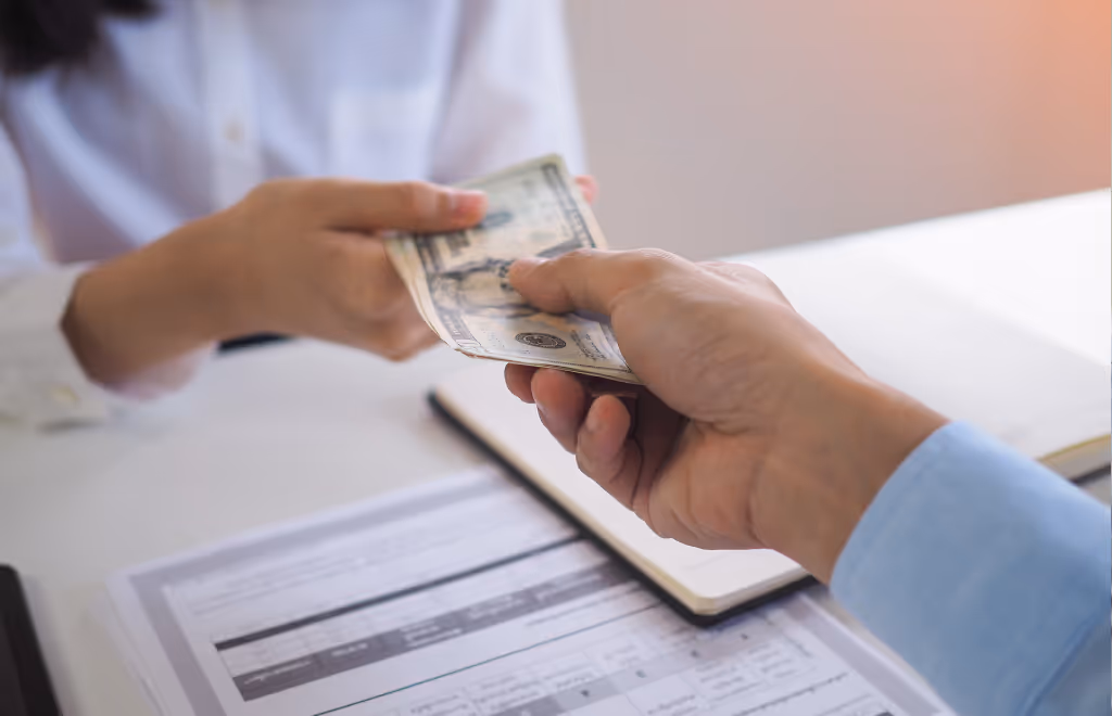 Employee getting paid