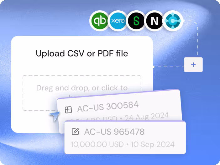 Visual showing step-by-step automation: bill upload → approval workflow → payment execution → ERP sync.