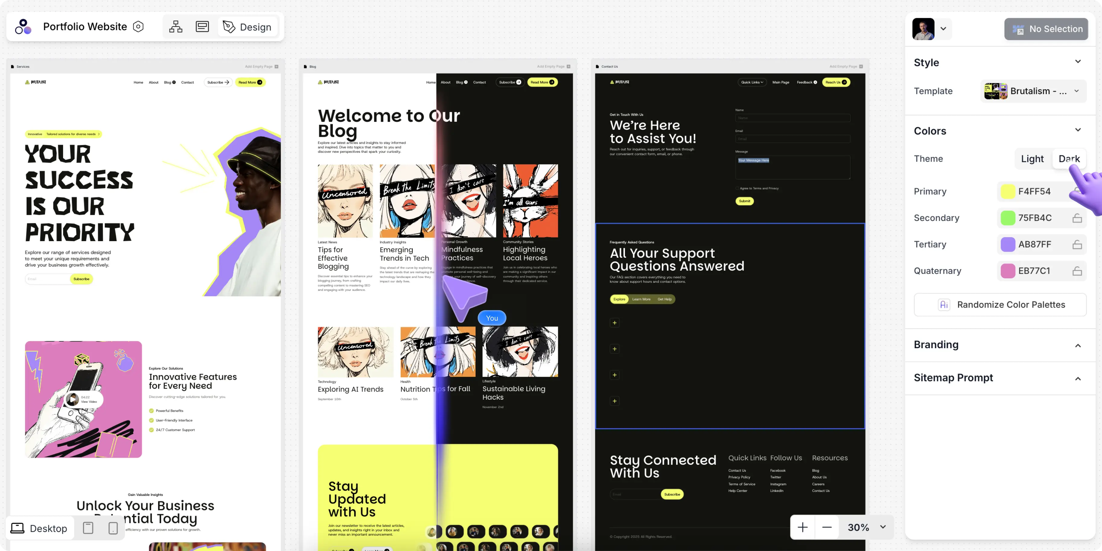 Color customization feature built in Modulify 