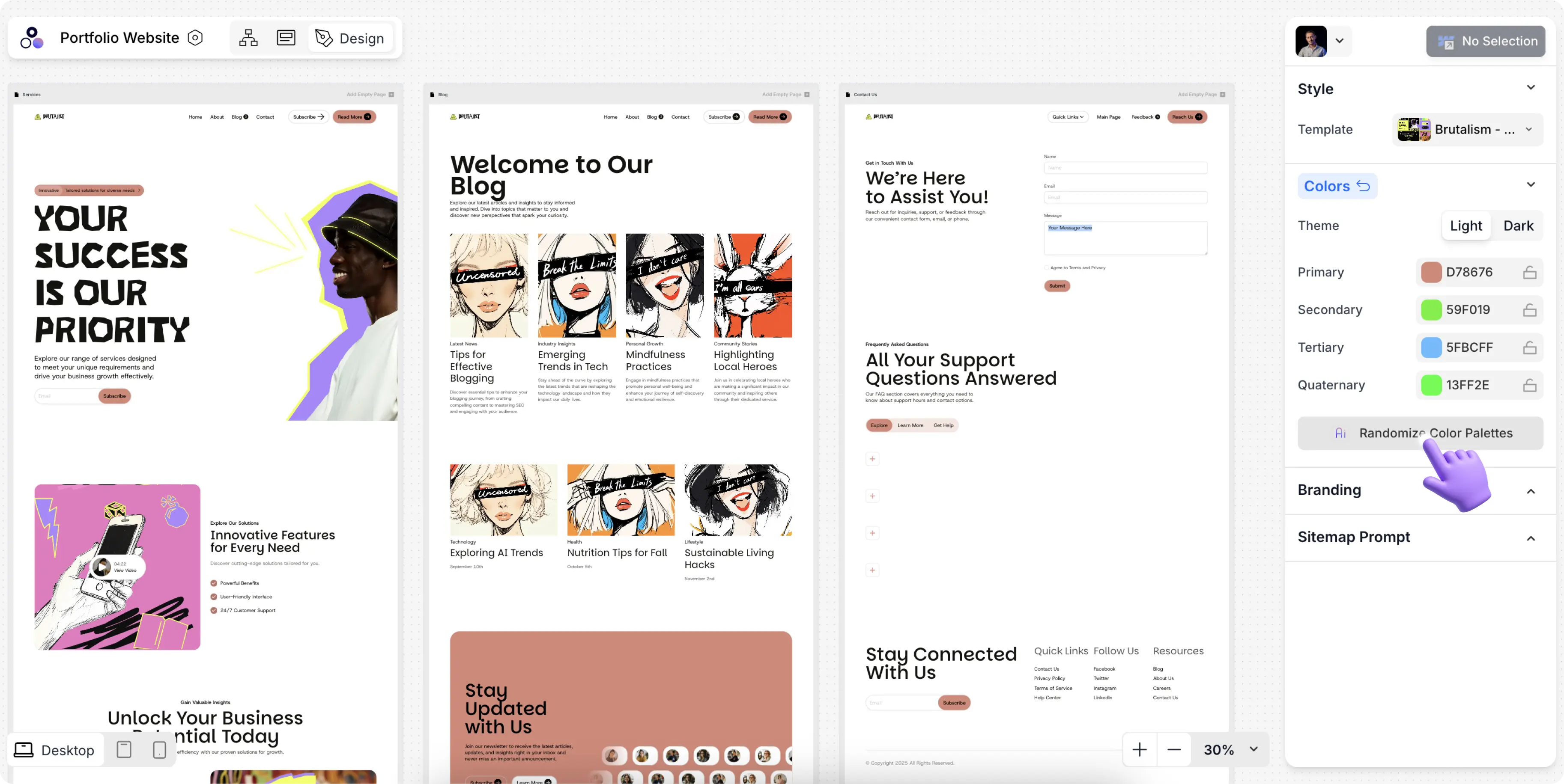 Free ai website builder – Modulify