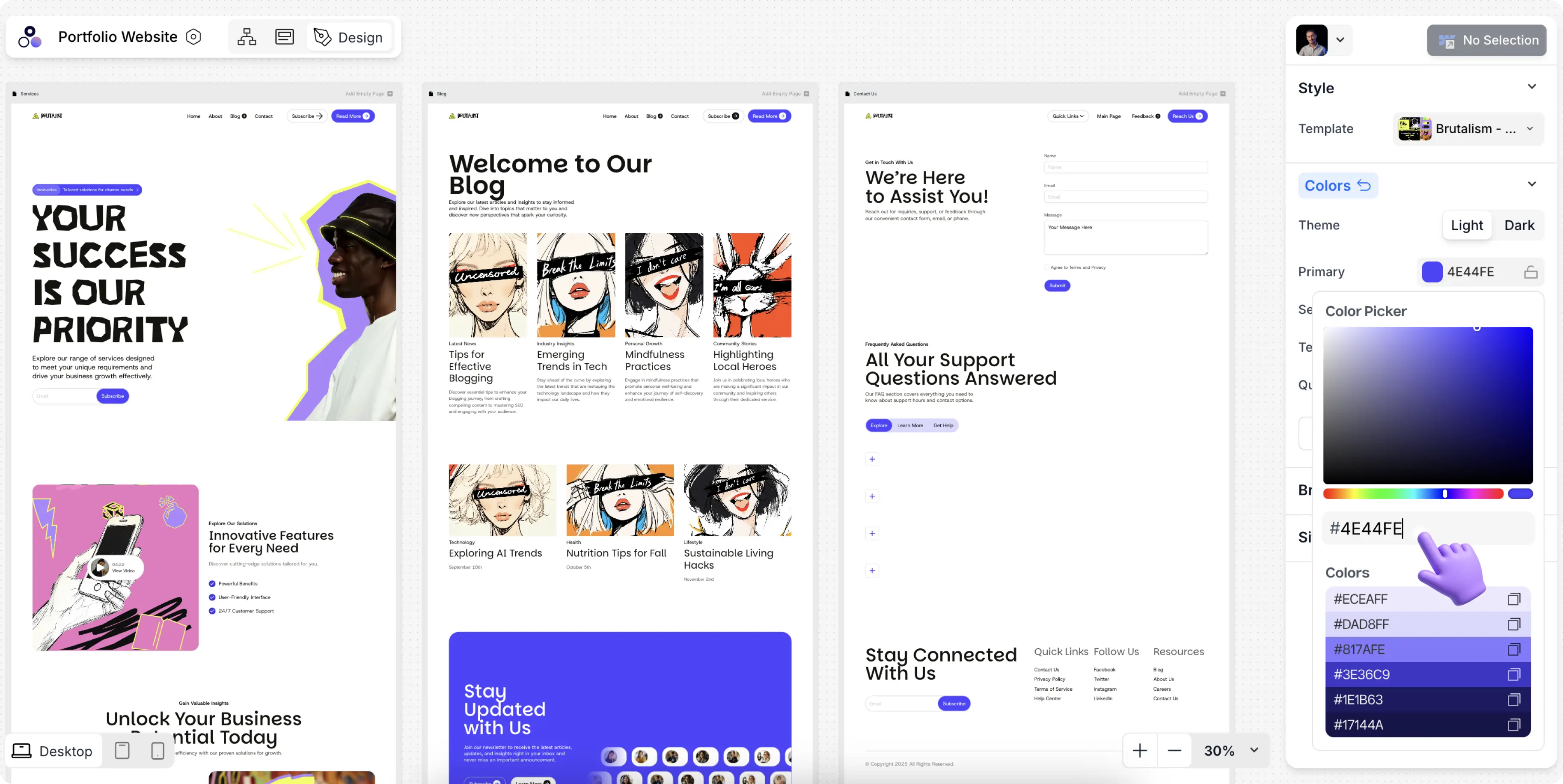 ai website builder Modulify