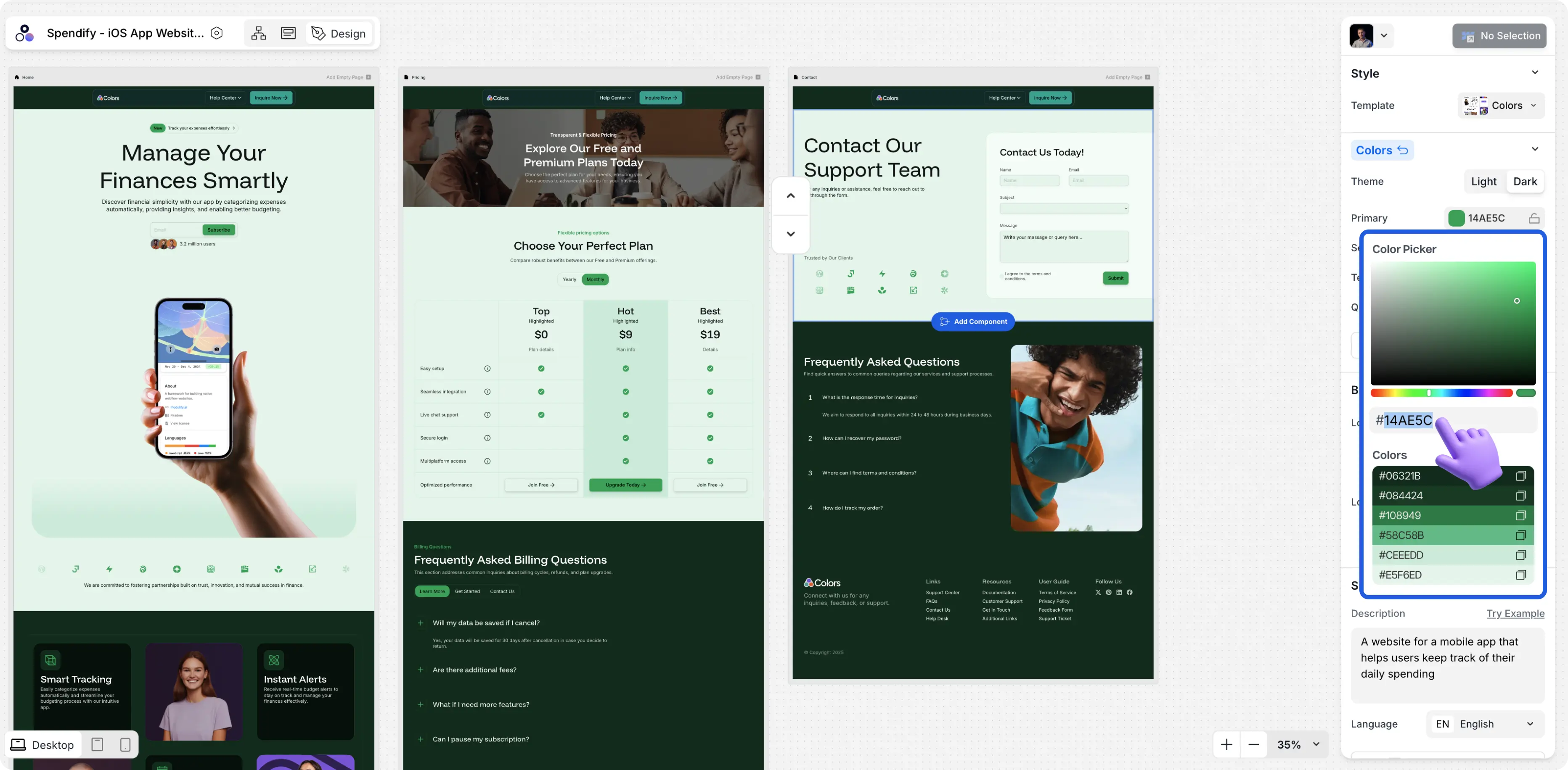 ai website builder Modulify