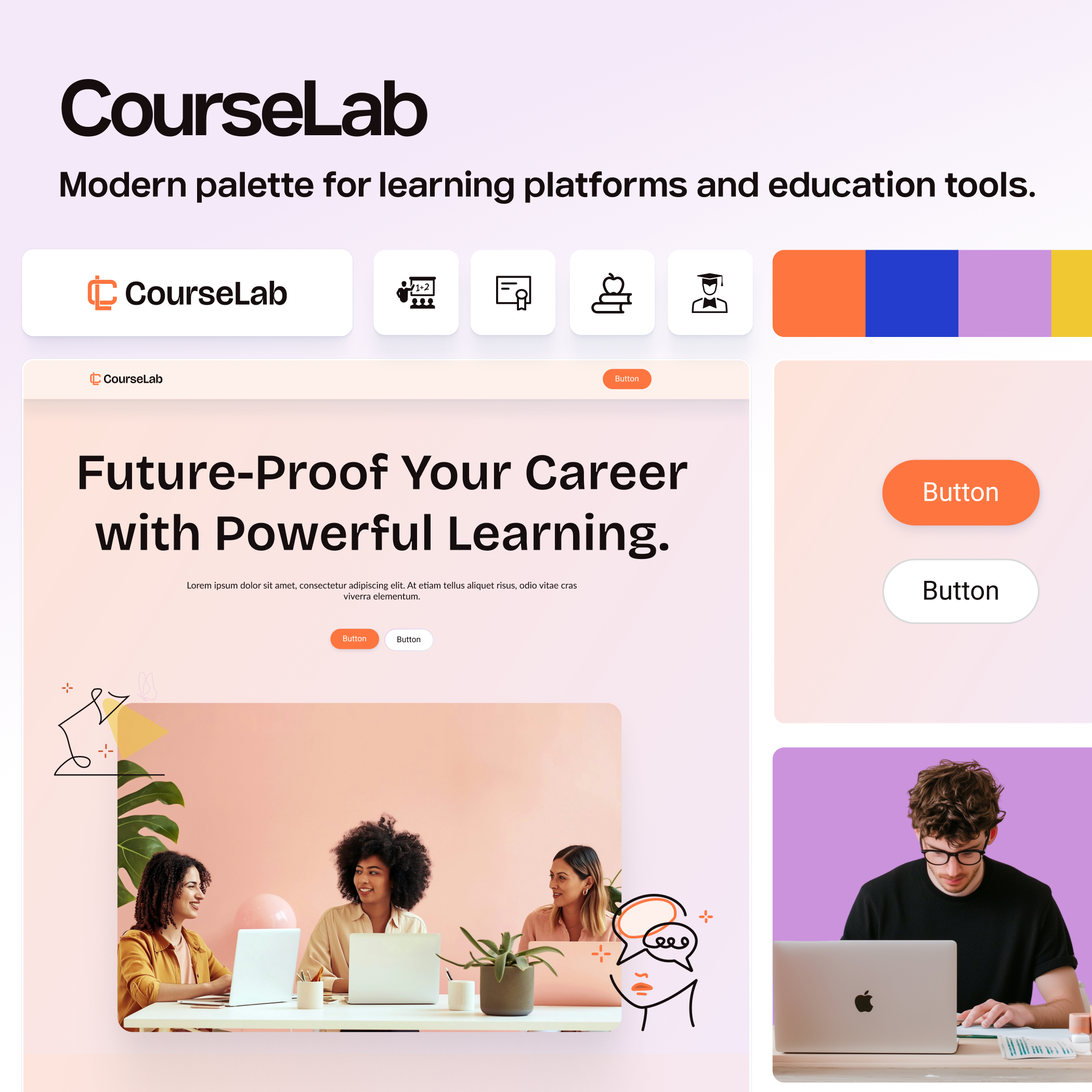 Modulify ai website builder – new design system for online courses