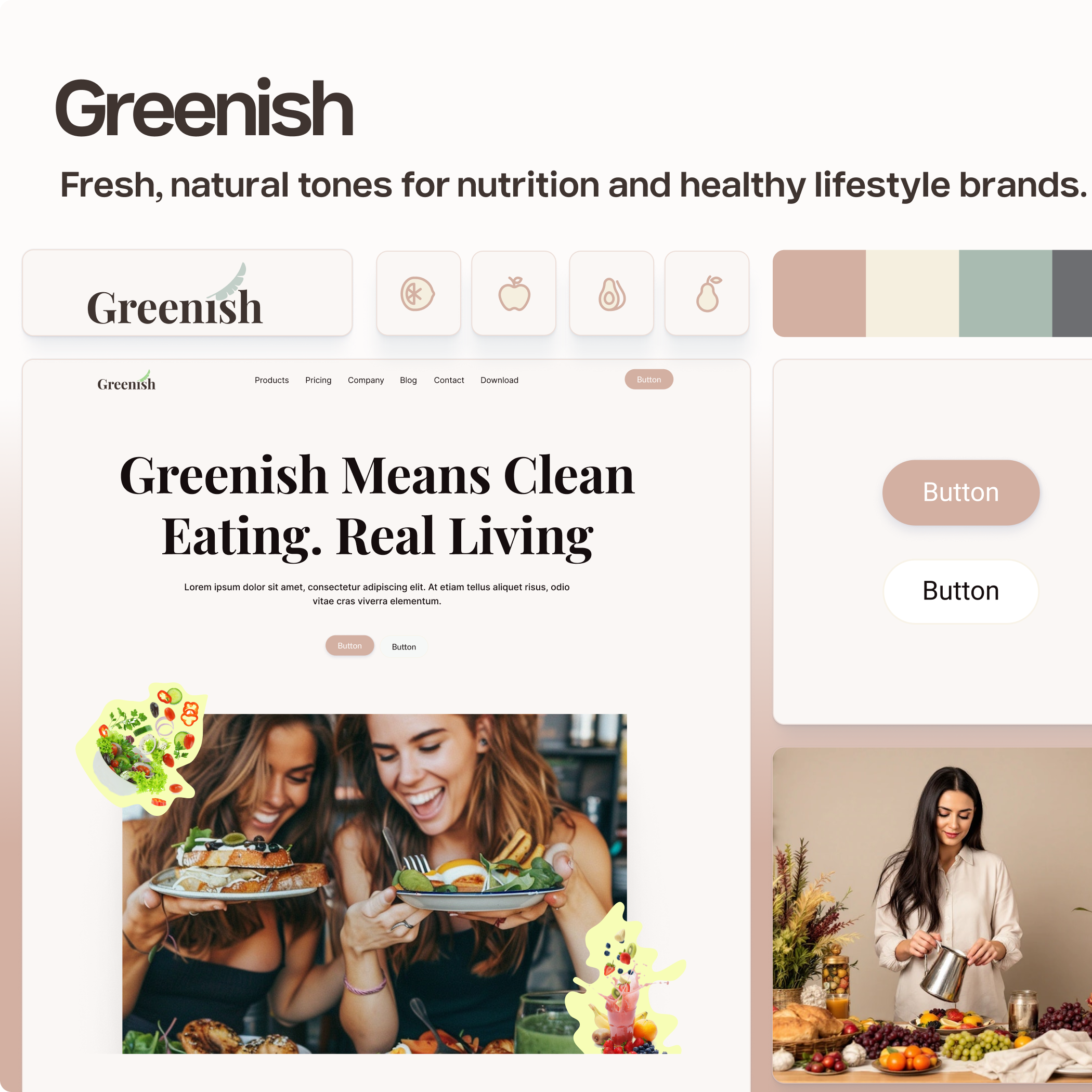 Modulify ai website builder – new design system for healthy food