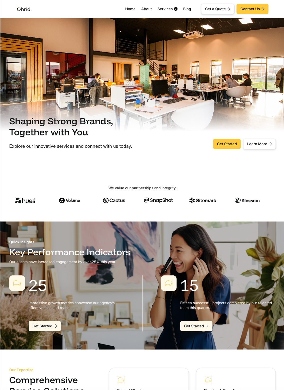 Premium Webflow templates for free – designed with Modulify AI website builder