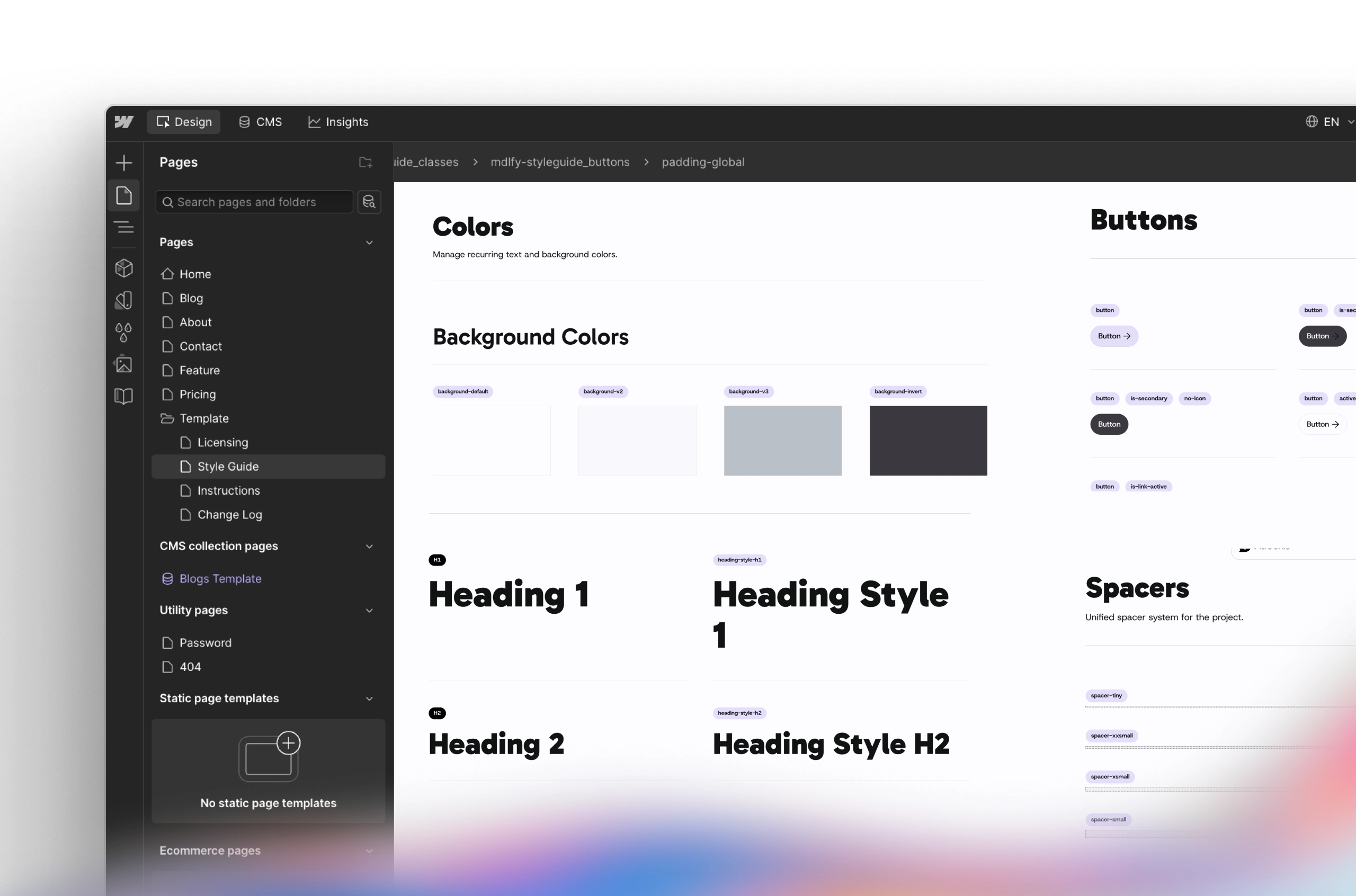 webflow templates designed and customized with Modulify