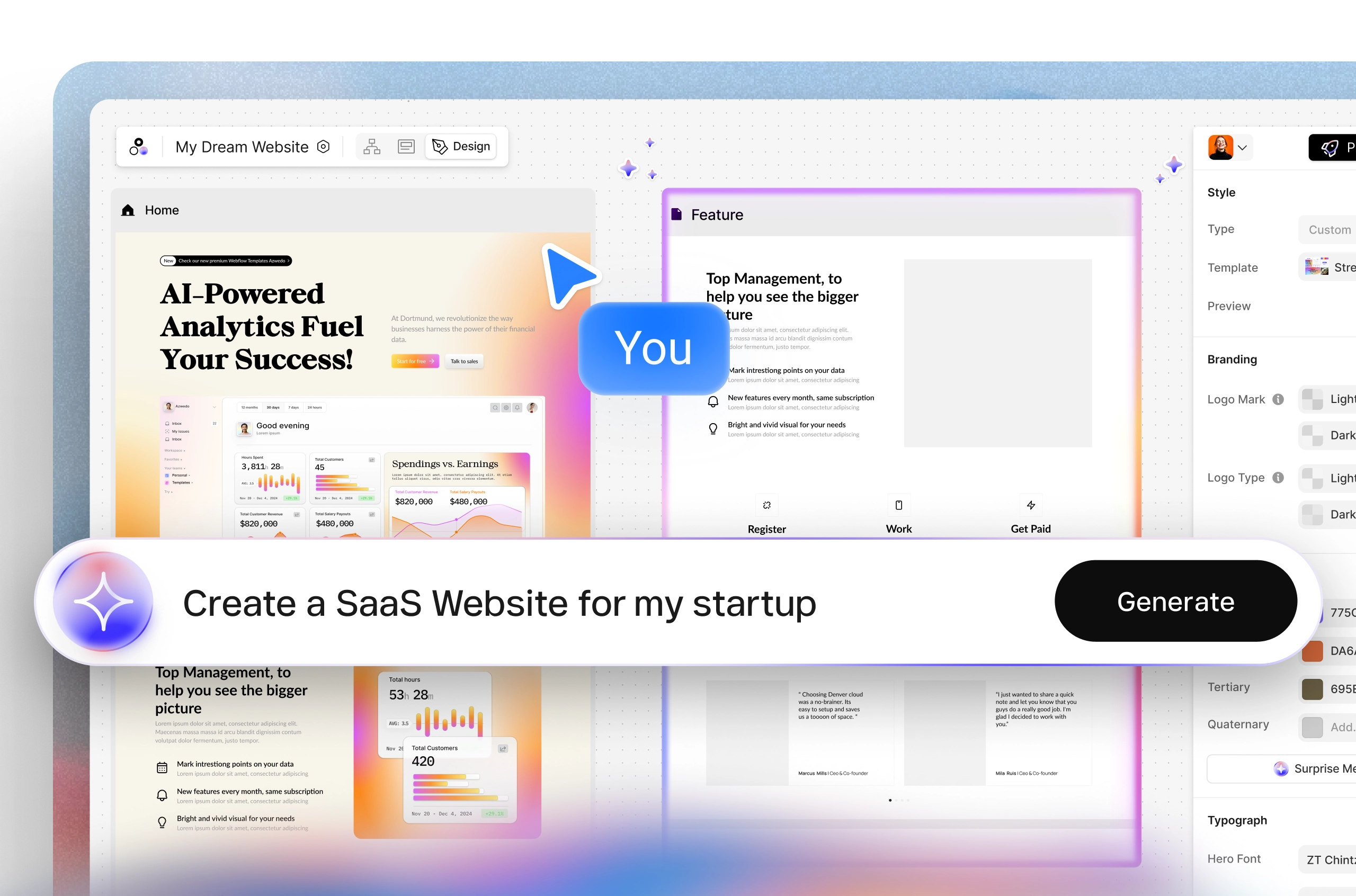 Modulify website builder with rich of components