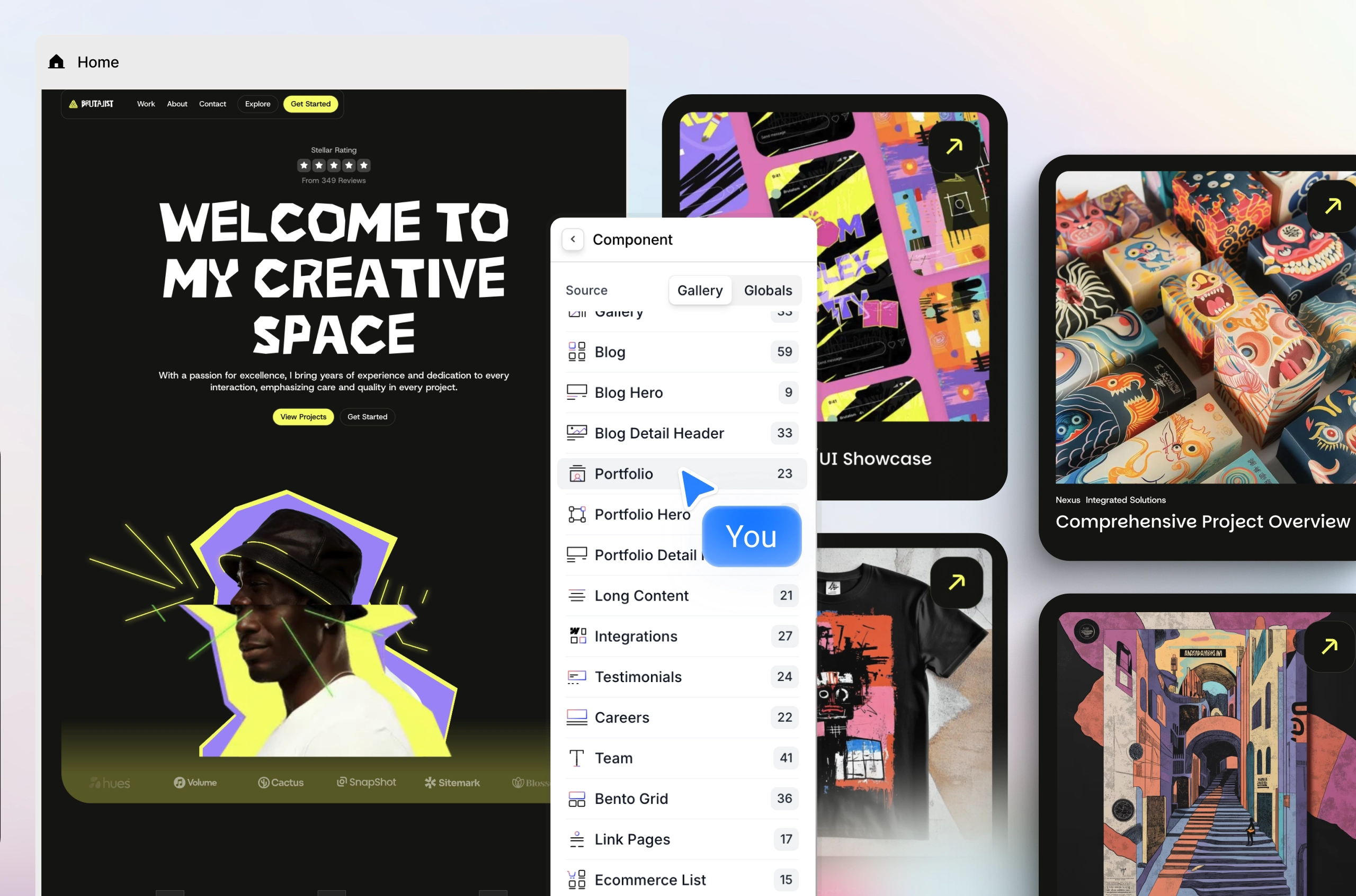 Webflow portfolio designed with Modulify