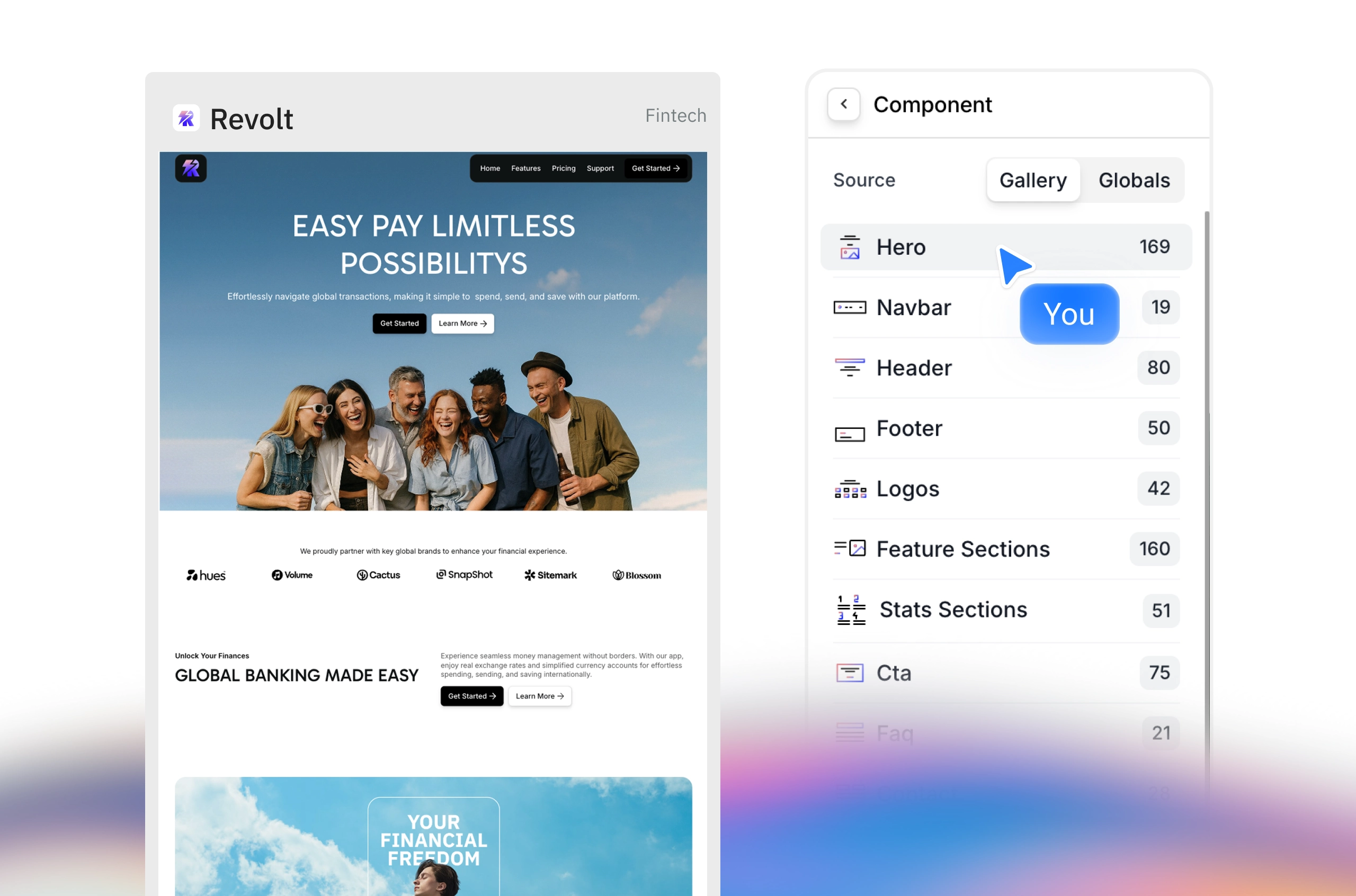 free webflow templates built with Modulify