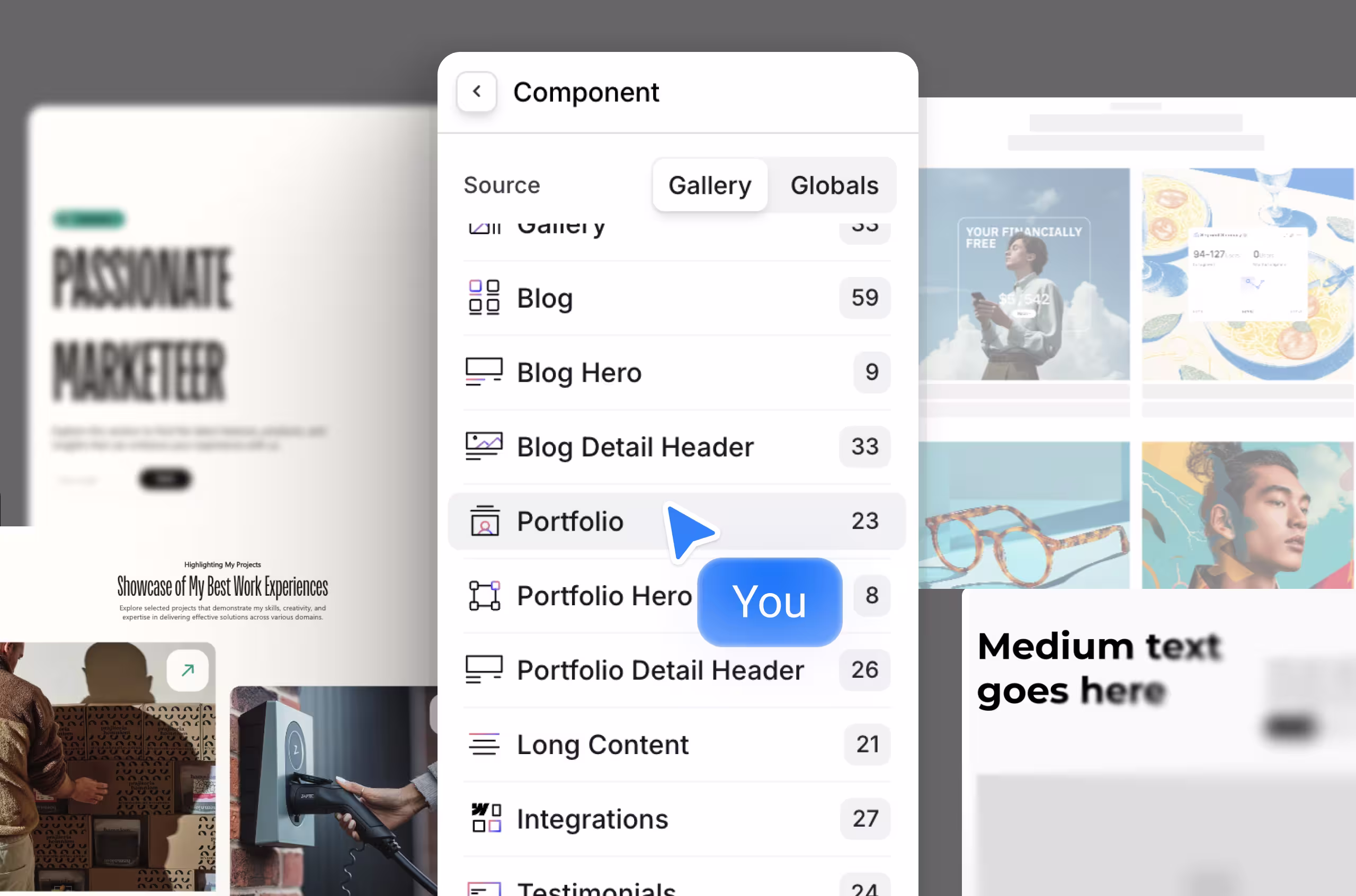 no code Modulify website designer for Webflow