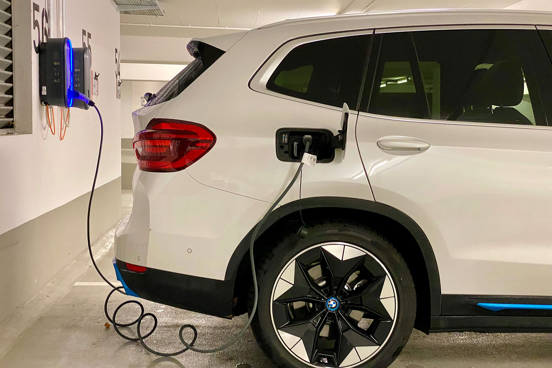 EV charging in garage