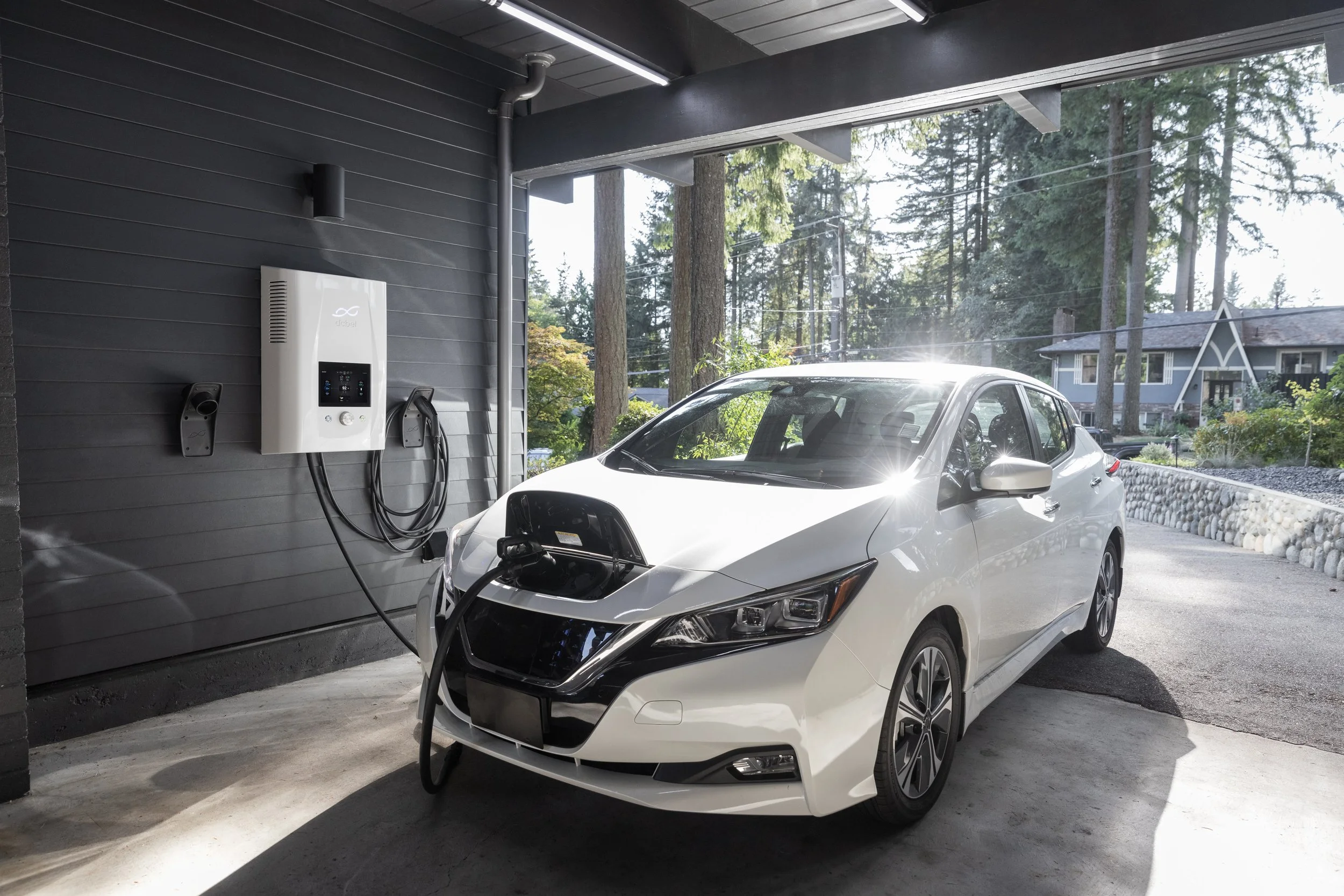 EV charging in garage