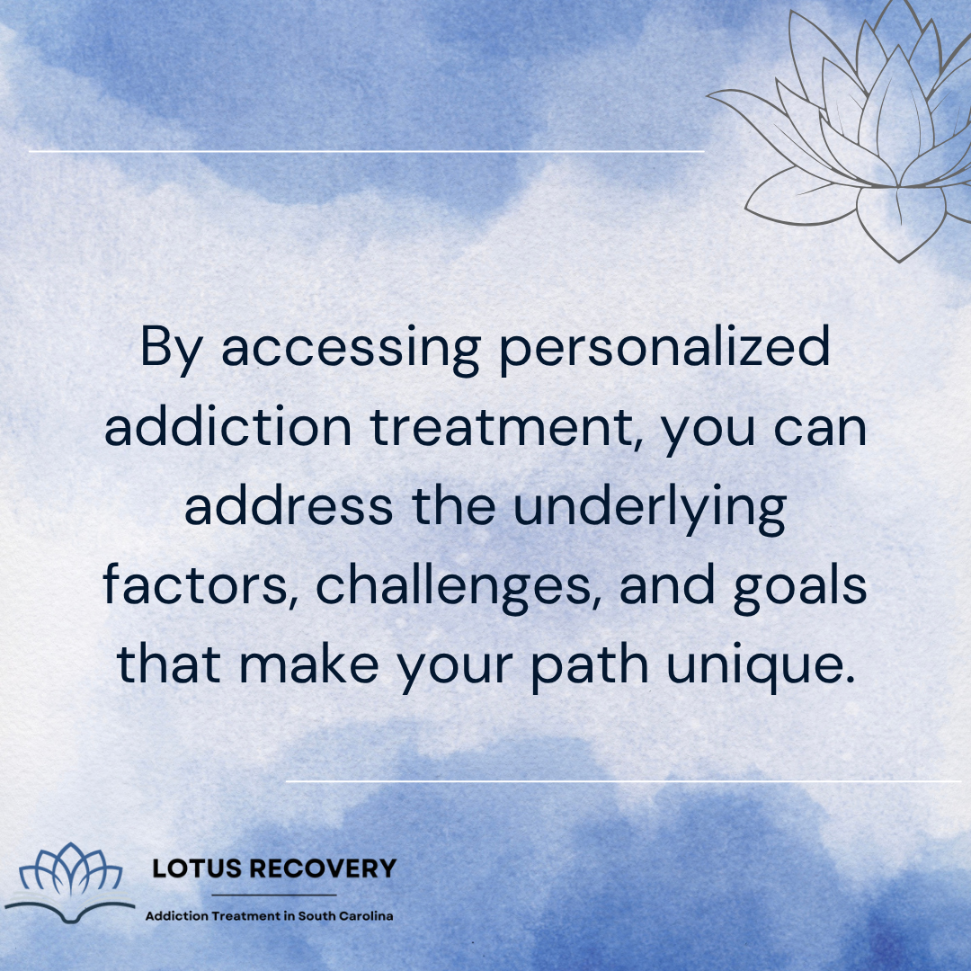 A graphic image discussing the benefits of personalized addiction treatment in inpatient drug rehab