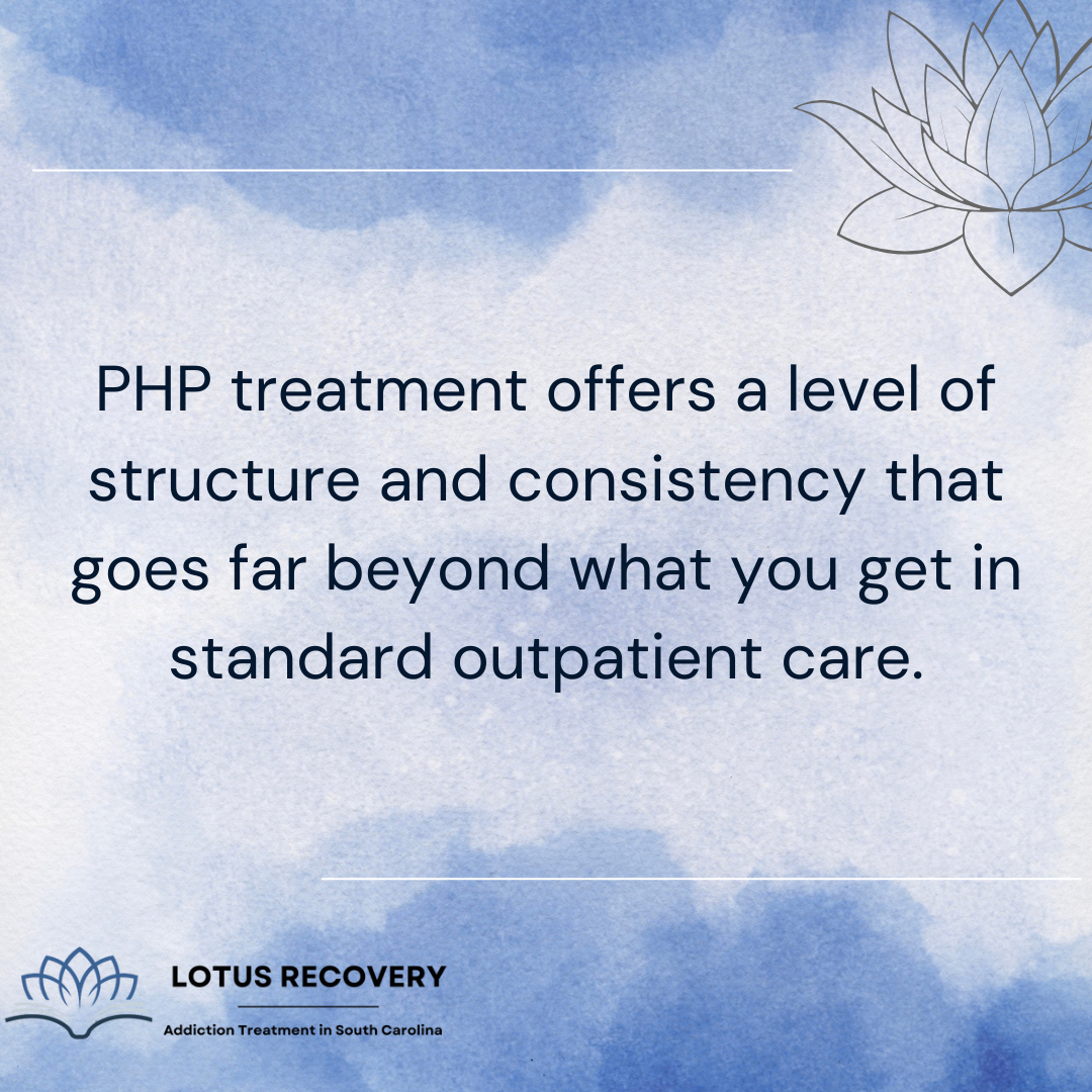 A graphic image explaining what is PHP treatment