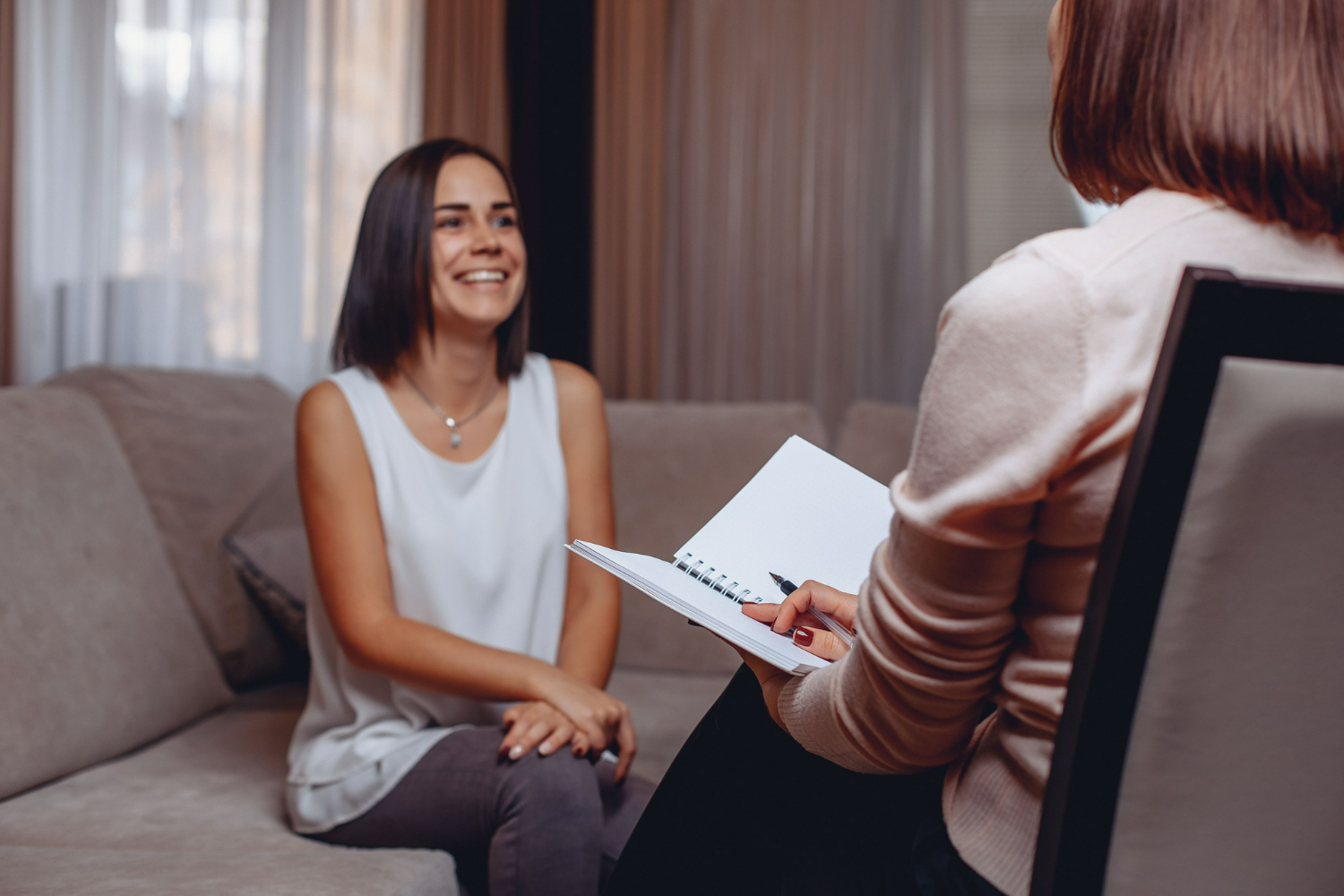 Woman undergoing individual counseling