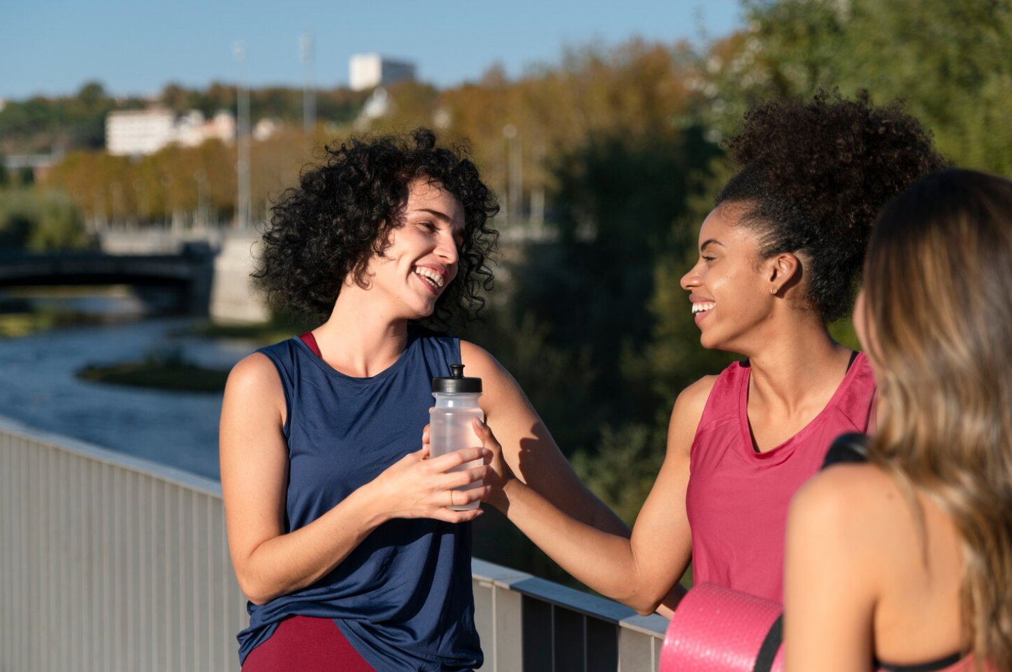 Three fit women enjoying their company while discussing IOP vs PHP