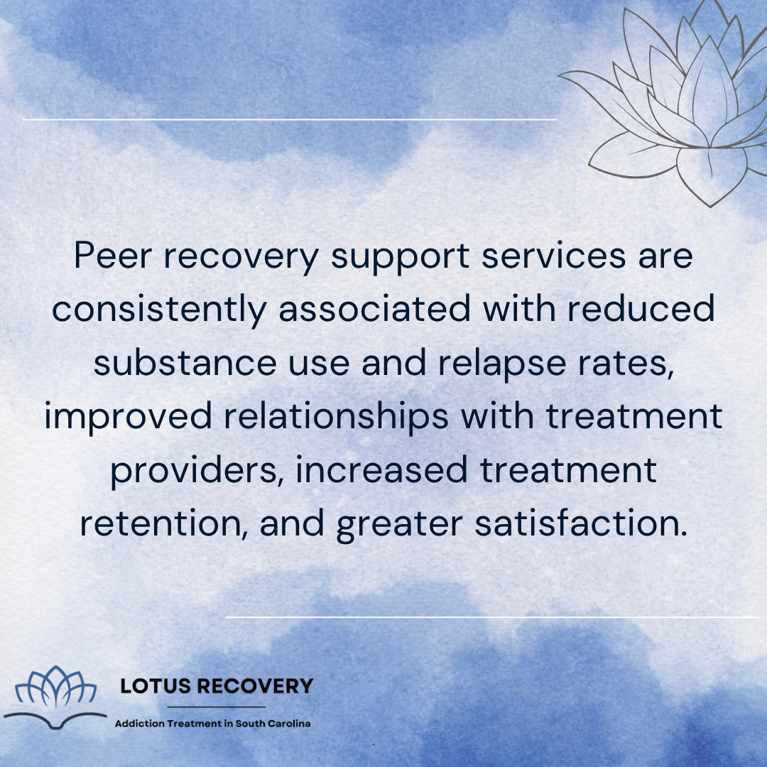 Graphic highlighting research showing that a substance abuse intensive outpatient program with peer recovery support can improve treatment retention, reduce relapse risk, and strengthen recovery outcomes