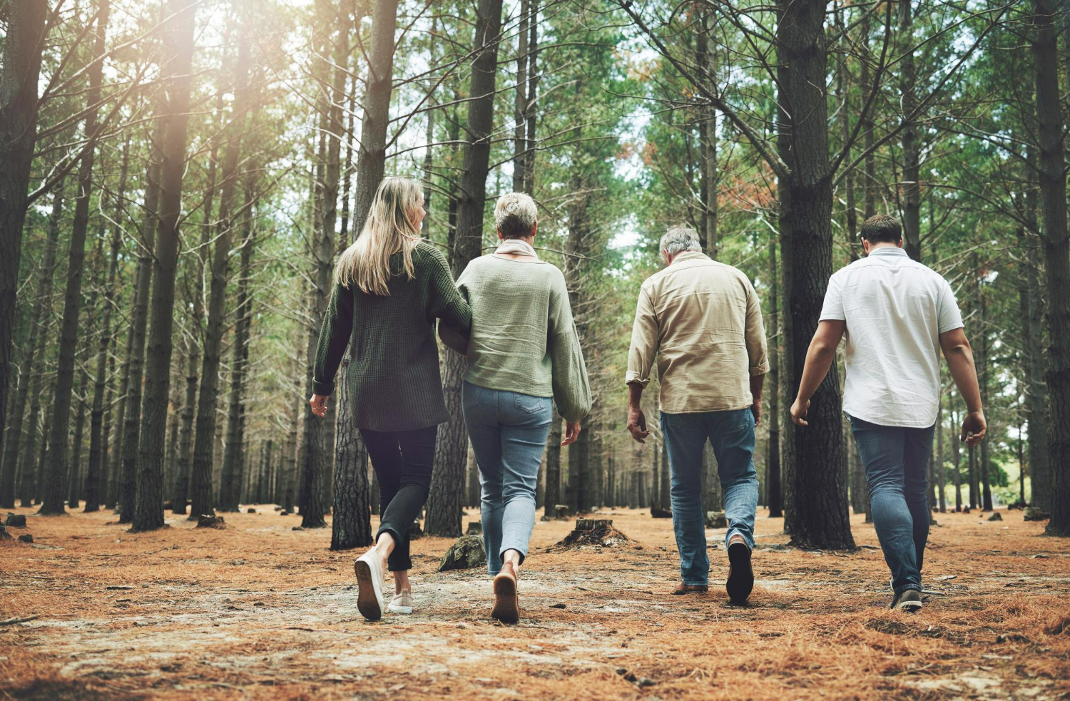 People in the woods at a South Carolina addiction treatment program