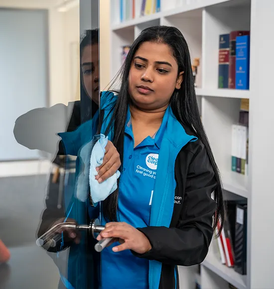 clean corp staff cleaning