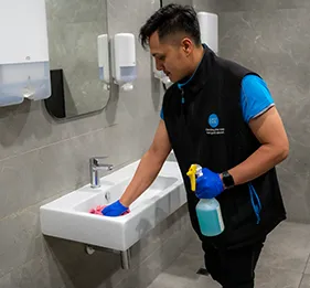 clean corp staff cleaning