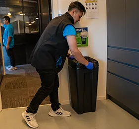 clean corp staff cleaning