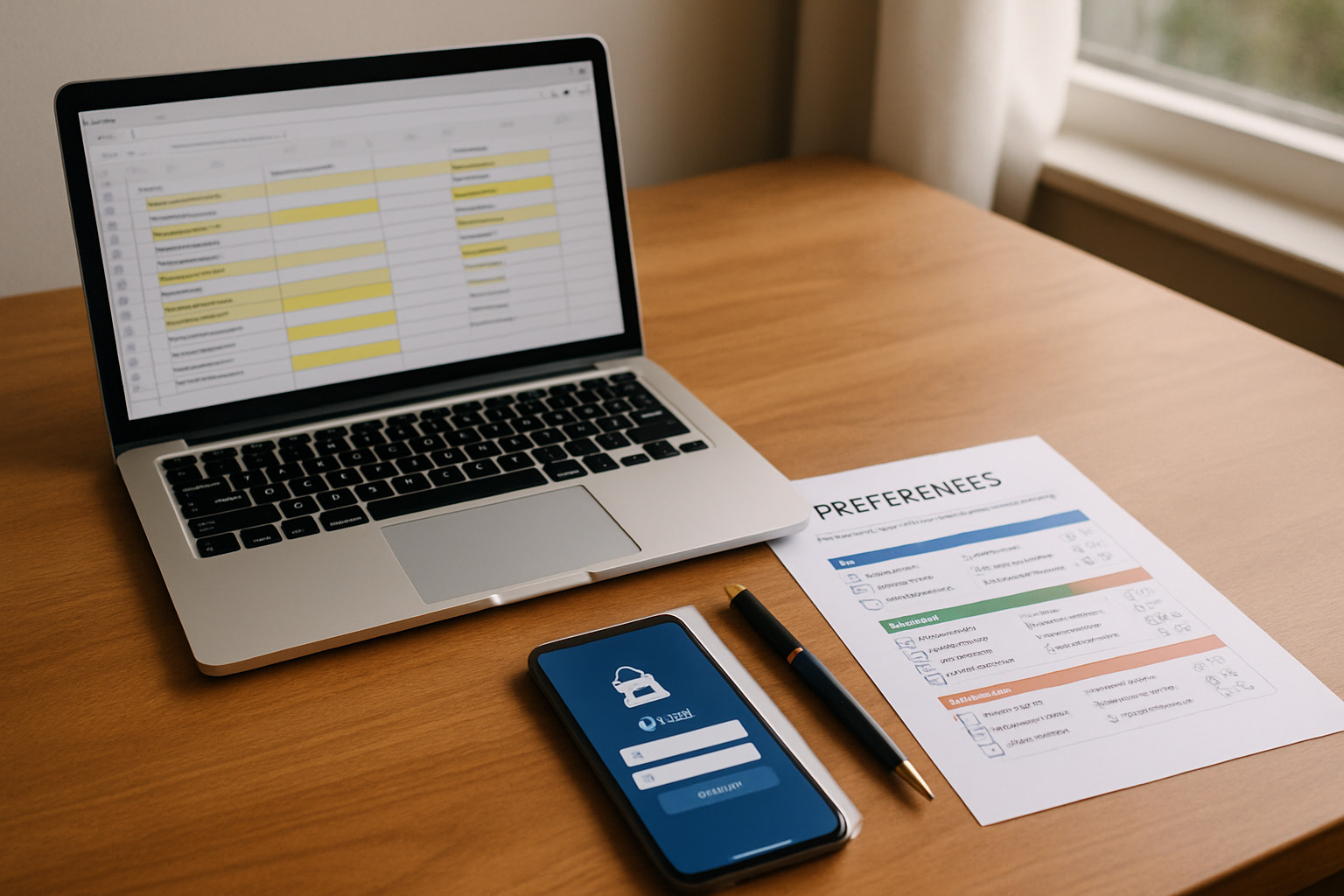 Image for Gather Your Preferences Sheet and Access in Minutes