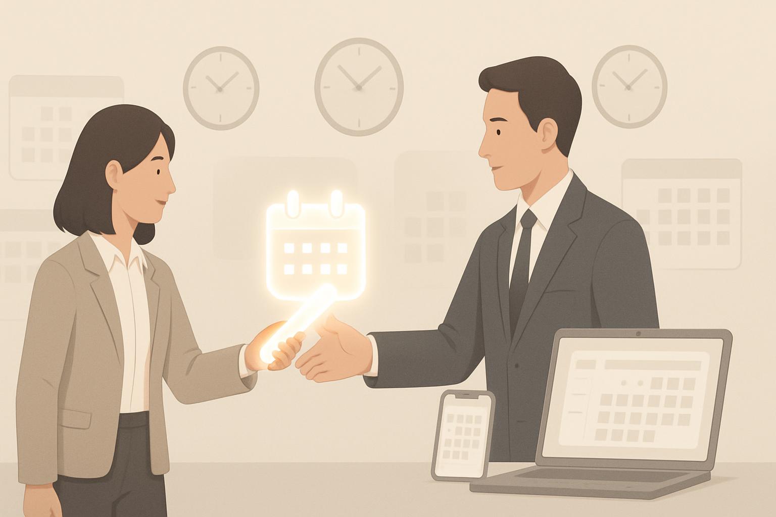 Header image for Scheduler Handoff Playbook: How to Transfer Calendar Control When Joining Accelerators, Hiring a COO, or Changing Time Zones