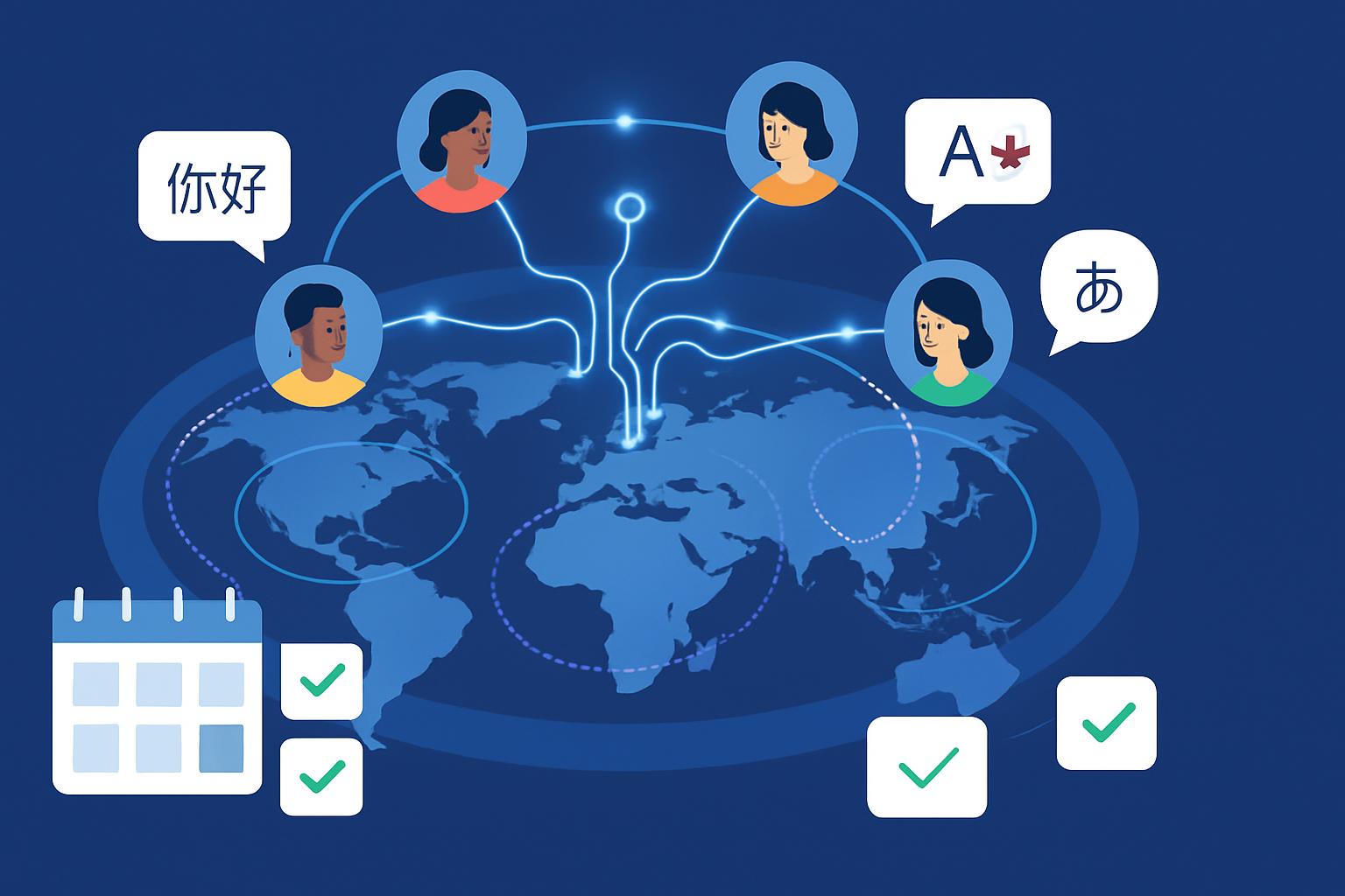 Header image for Automating Multilingual, Cross-Cultural Scheduling with Generative AI: Practical Strategies for Global Businesses