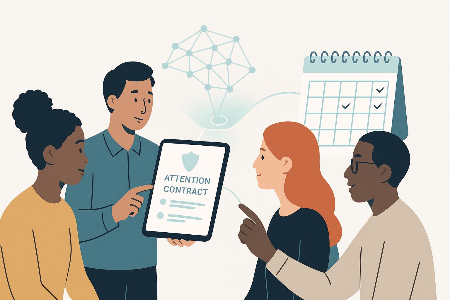 Header image for Building Attention Contracts: Co-Creating Agendas, Response Rules, and AI‑Driven Follow-Up Workflows to Protect Focus