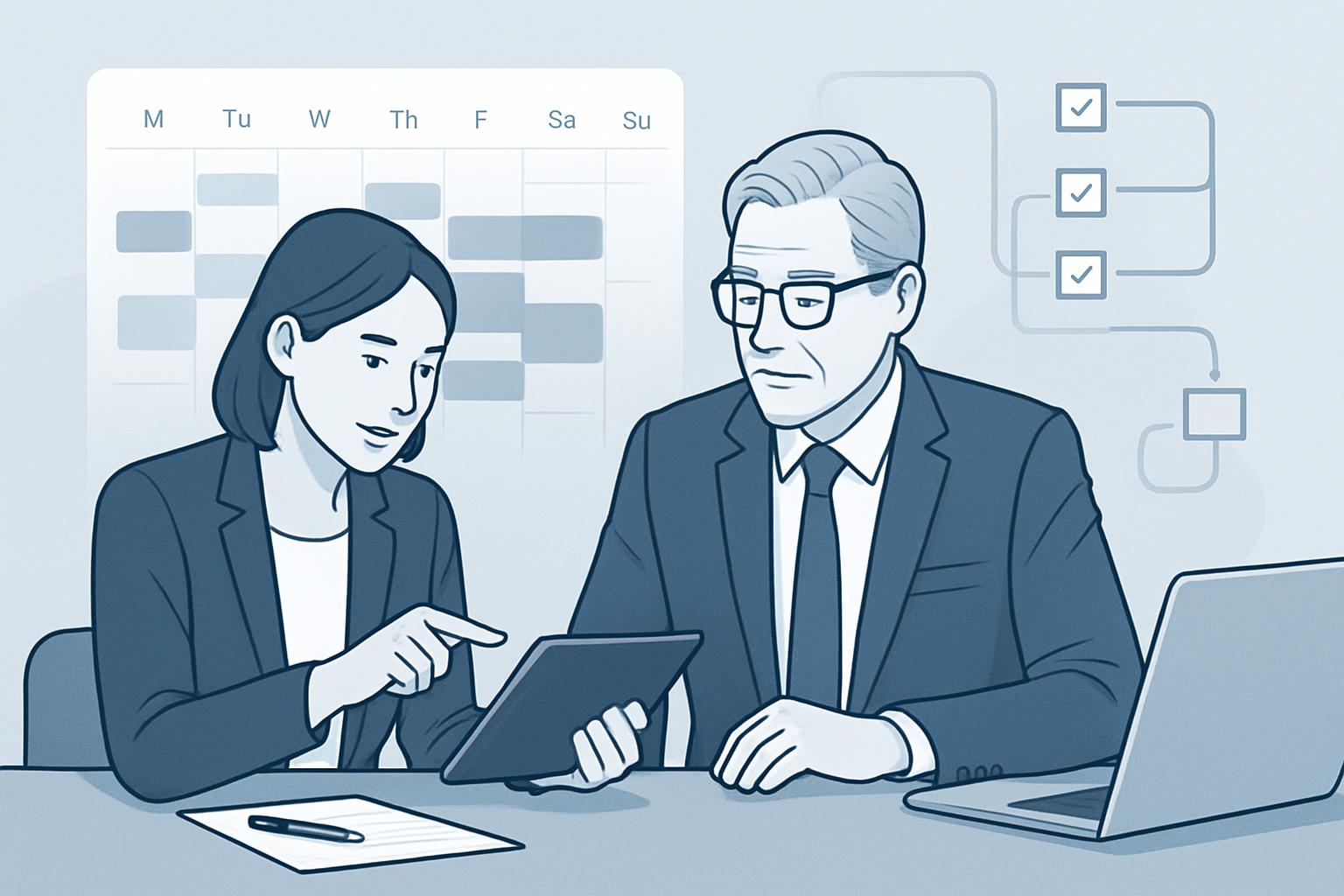 Header image for Practical Assistant Protocols to Schedule Senior Leaders Without Creating Friction