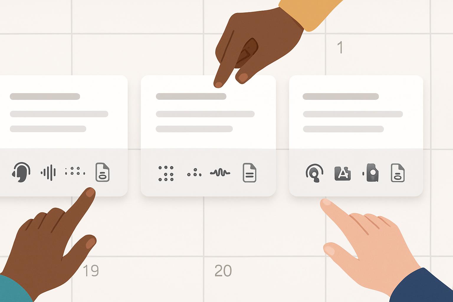 Header image for Designing Screen-Reader Friendly Calendar Entries: Practical Accessibility Guidelines for Meeting Titles, Descriptions, and Attachments