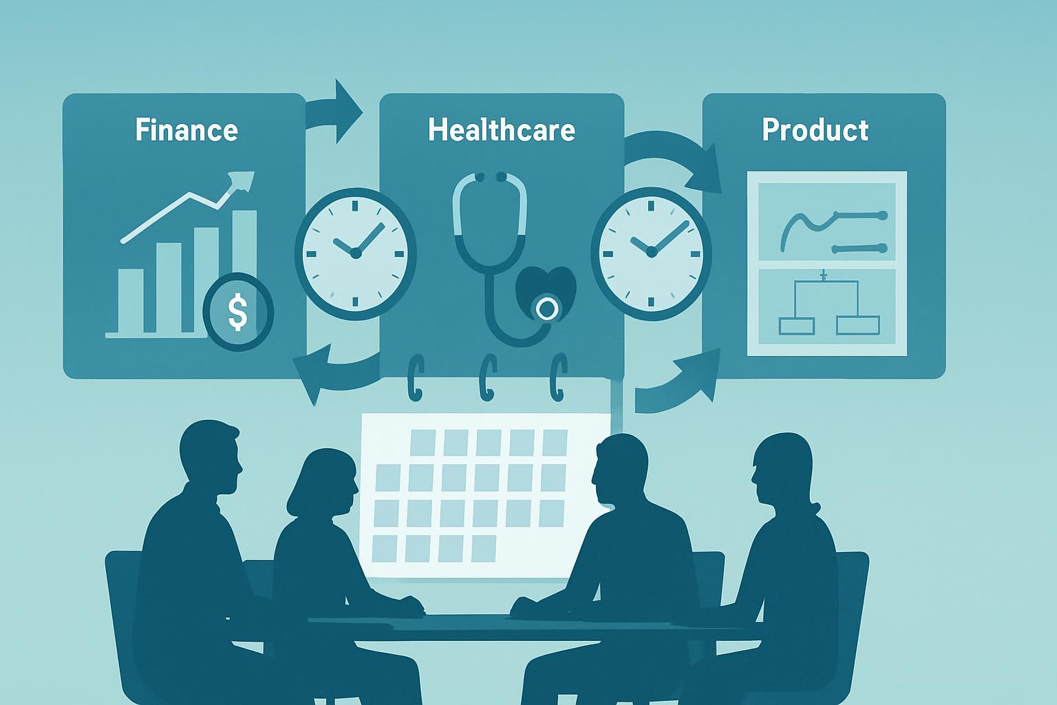 Header image for How to Schedule Industry-Specific Meeting Cadences: Playbooks for Finance, Healthcare, and Product Teams
