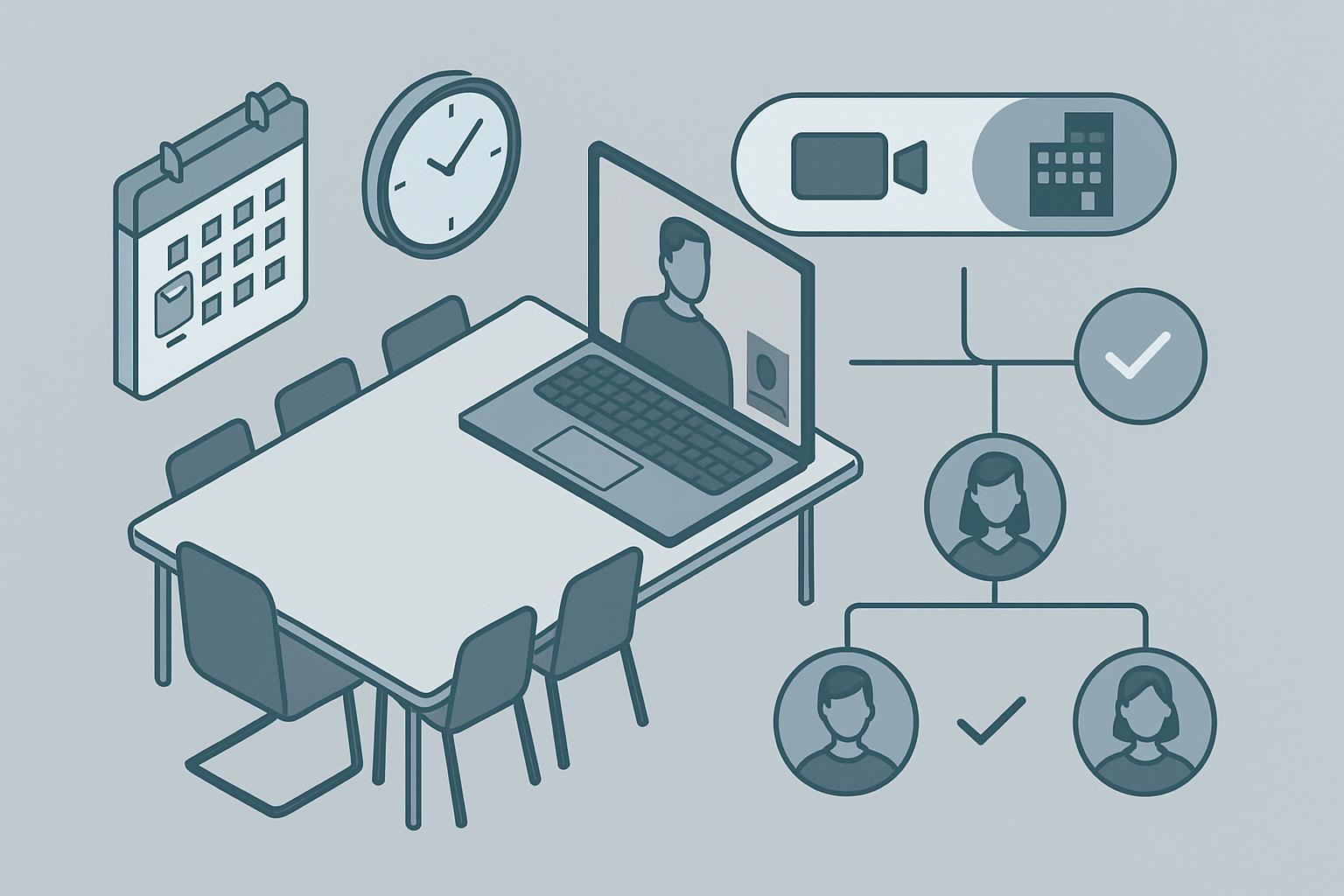 Header image for Operational Playbook for Format-Switch Protocols to Seamlessly Flip Between Virtual and In-Office Meetings