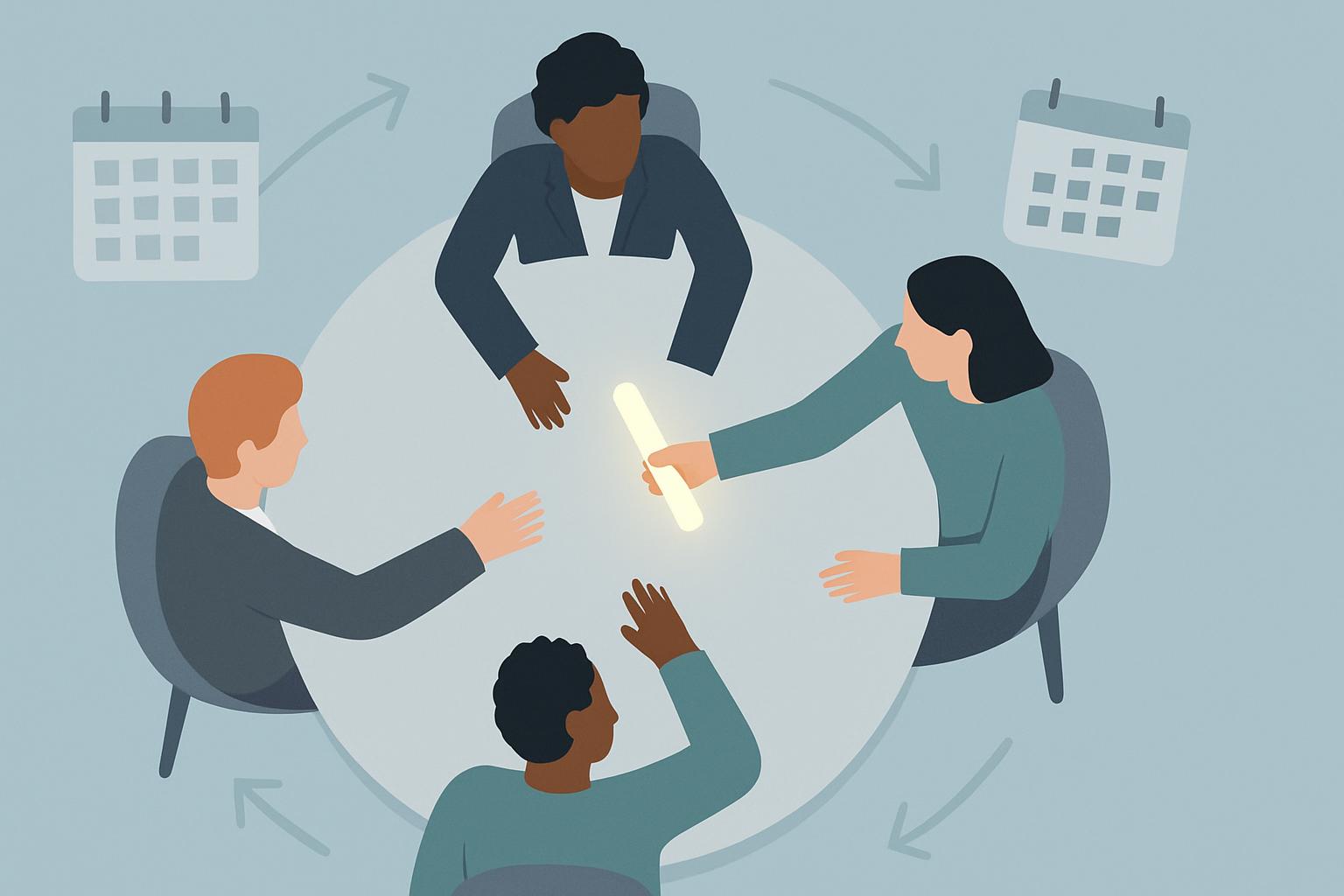 Header image for Rotating Facilitation Schedules: How to Design Recurring Meeting Rotations to Share Cognitive Load