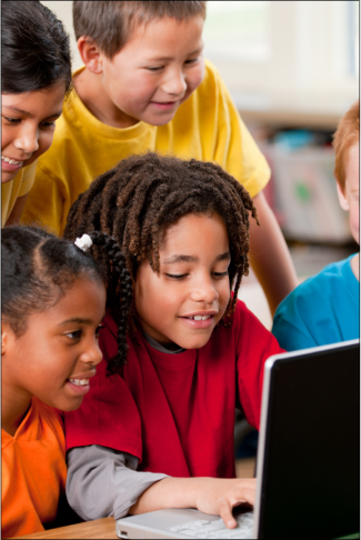 Group of students working on PC