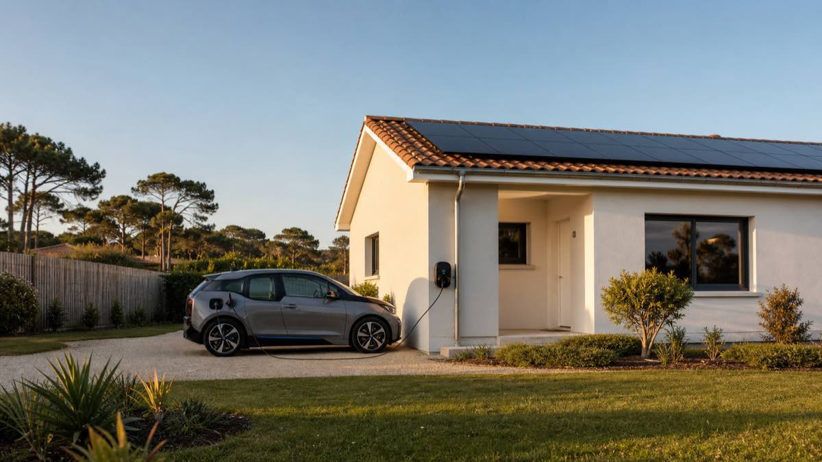 Panneaux solaires et voiture électrique au Bassin