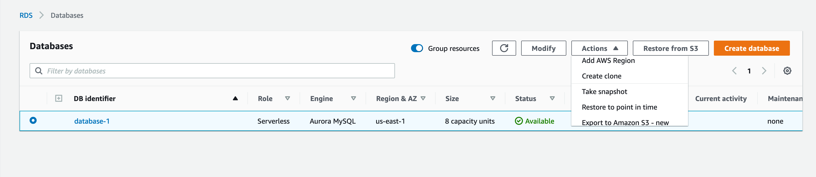 Databases 1