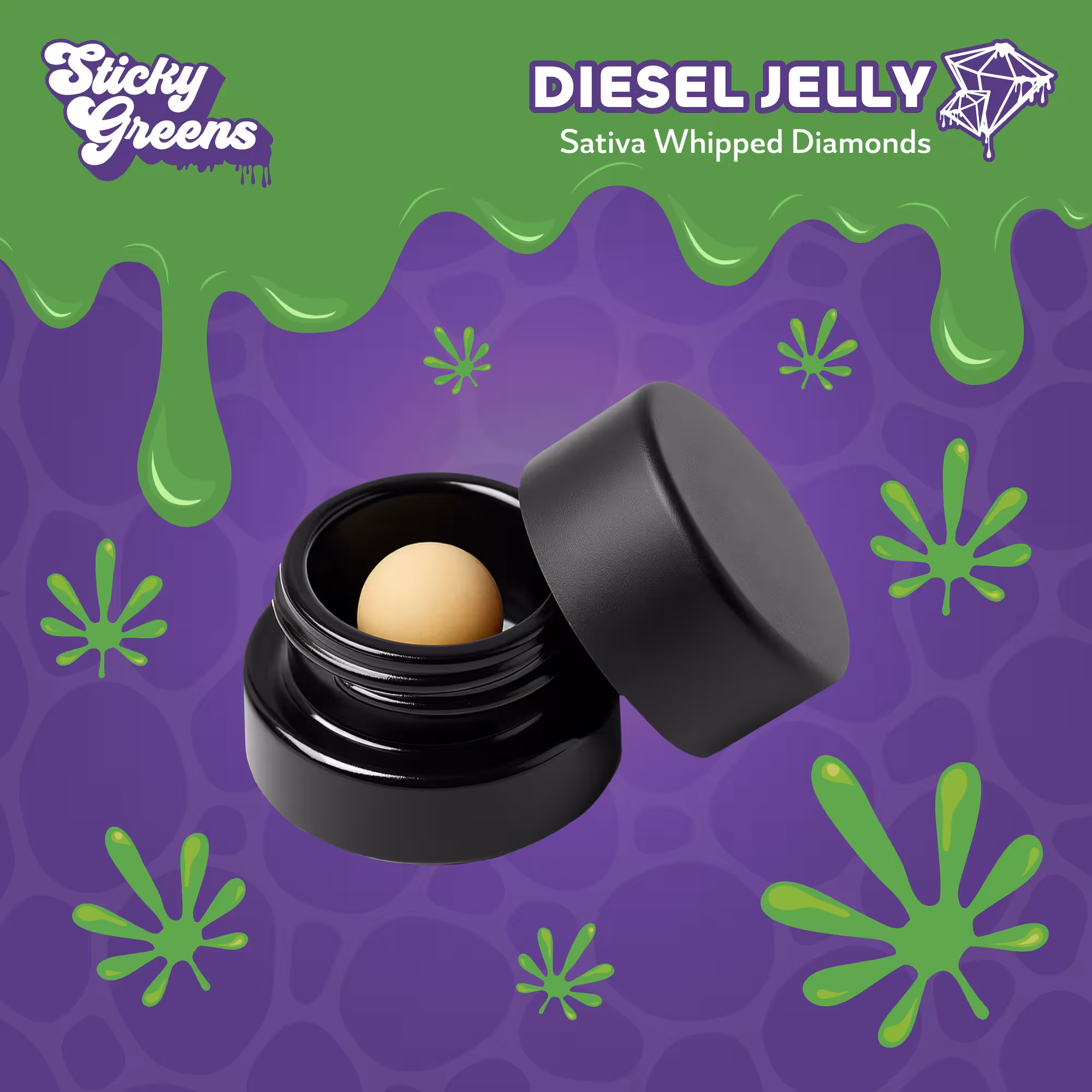 Sticky Greens Diesel Jelly Whipped Diamonds 