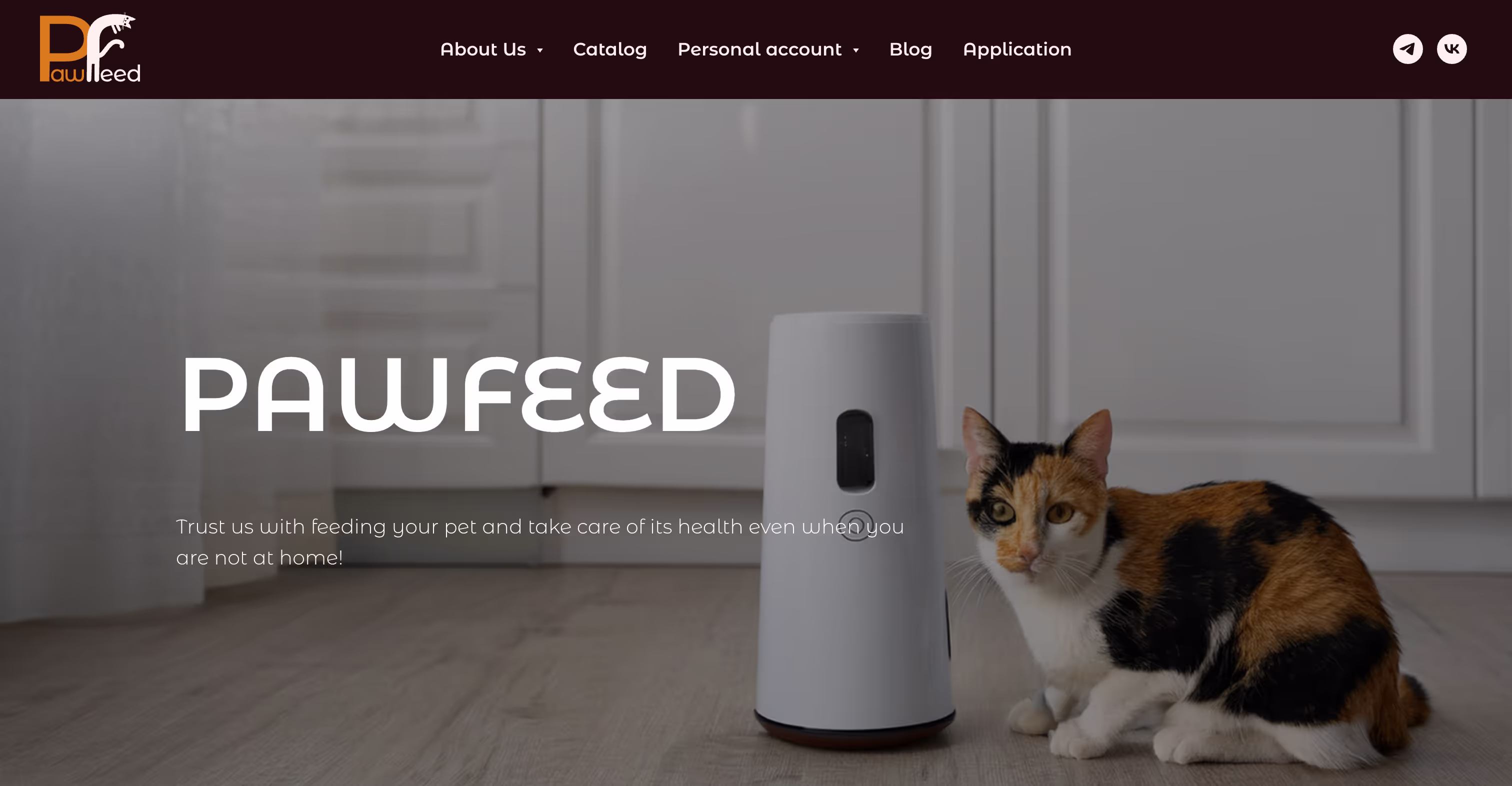 Pawfeed web landing page