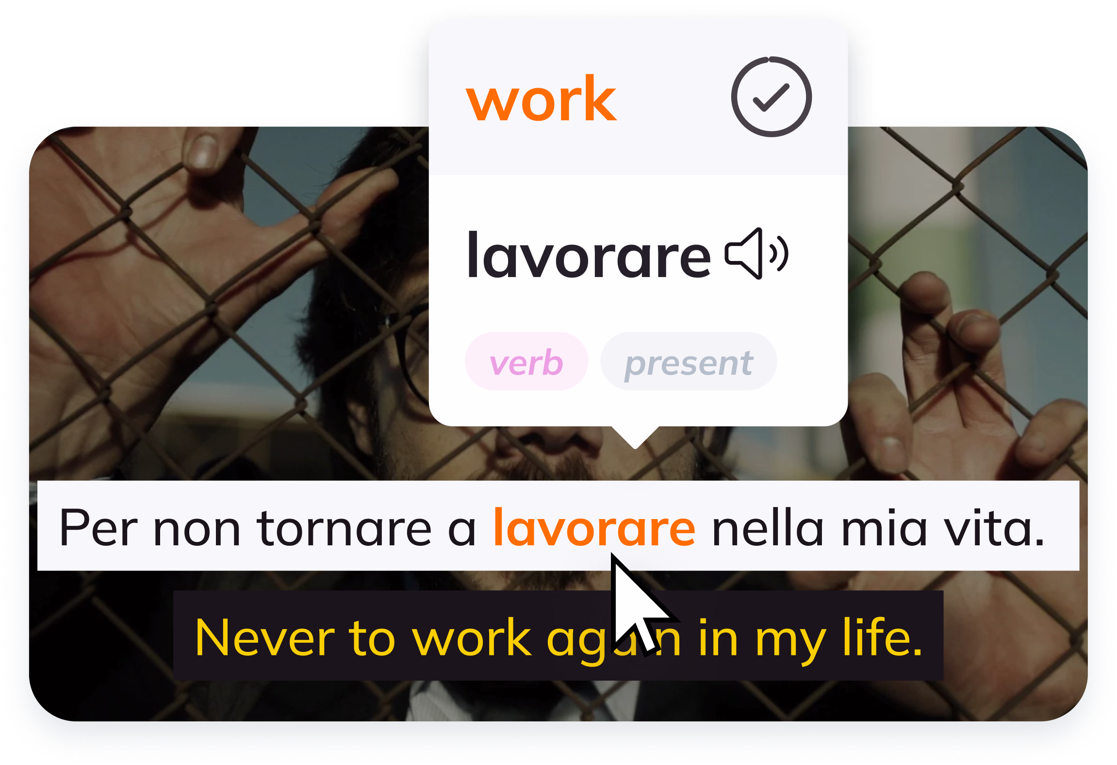 All stories come with 2 sets of subtitles. Click any word to get an instant translation. The more you watch the more you learn.