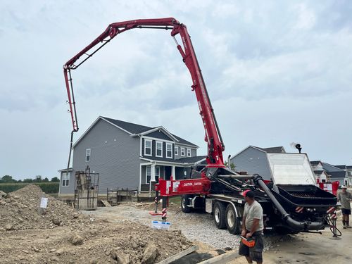 C&K Concrete Pumping doing foundation with KCP 38 meter