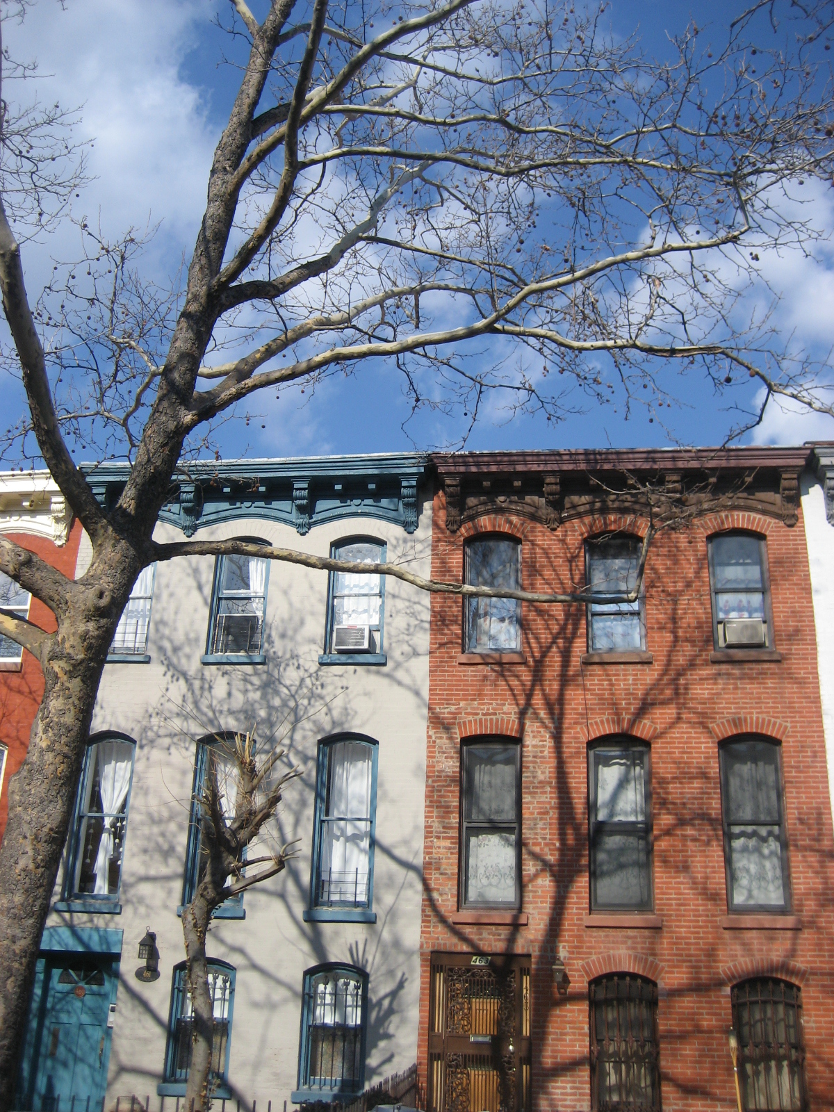 Mid-19th-century brick rowhouses in Boerum Hill Brooklyn