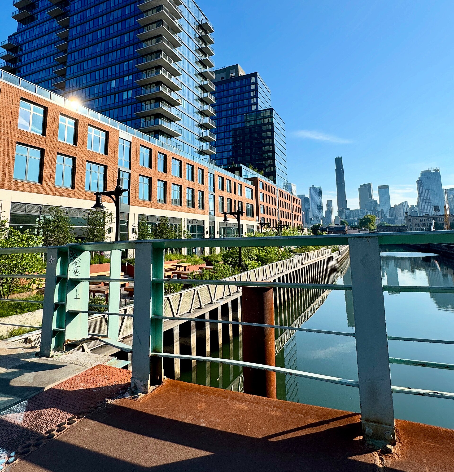 Modern residential developments and industrial lofts along the Gowanus Canal