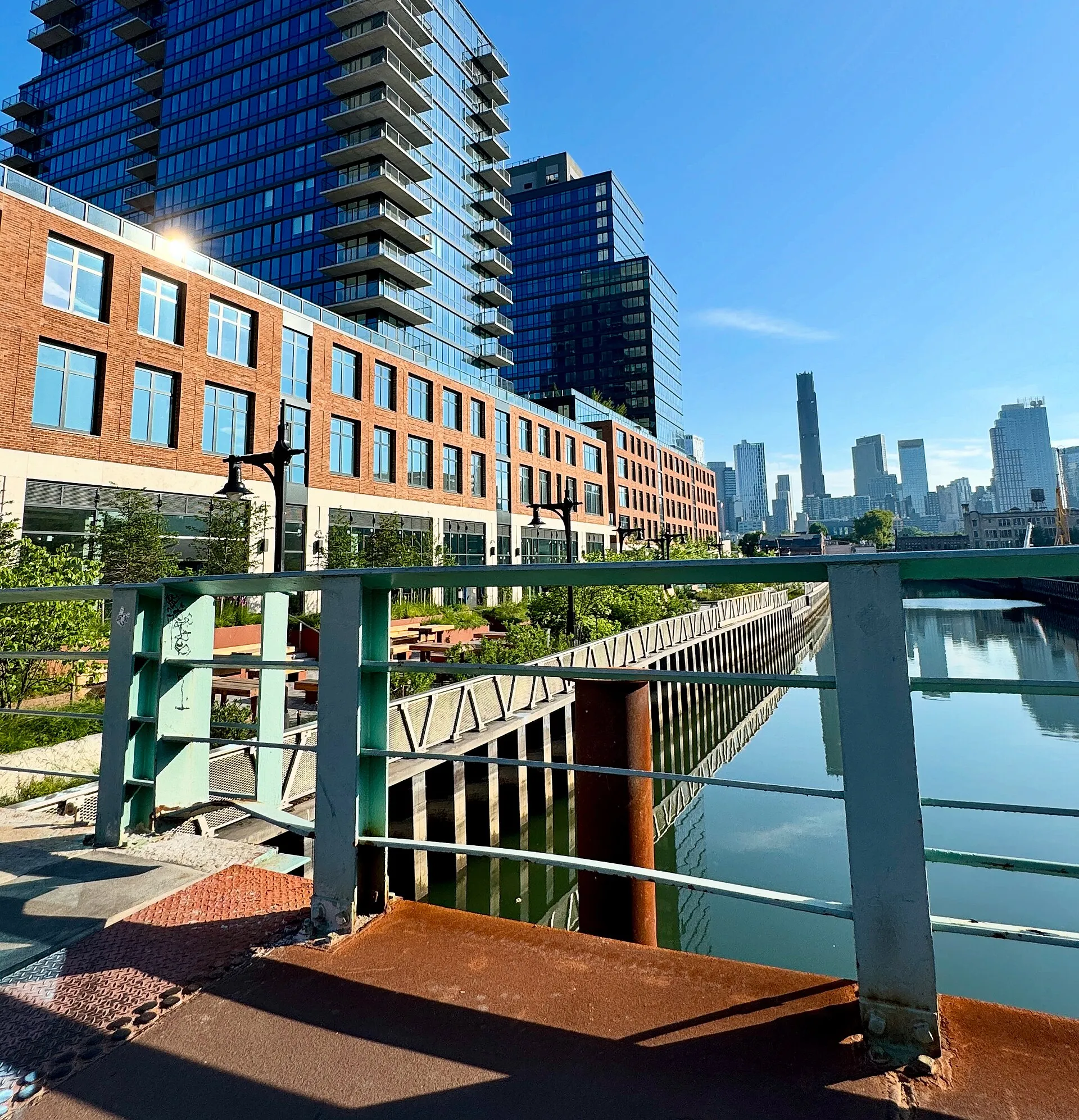 Modern residential developments and industrial lofts along the Gowanus Canal