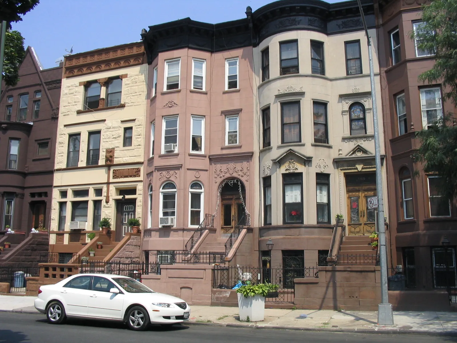 Intact Neo-Grec brownstone row houses with grand stoops in Bedford-Stuyvesant